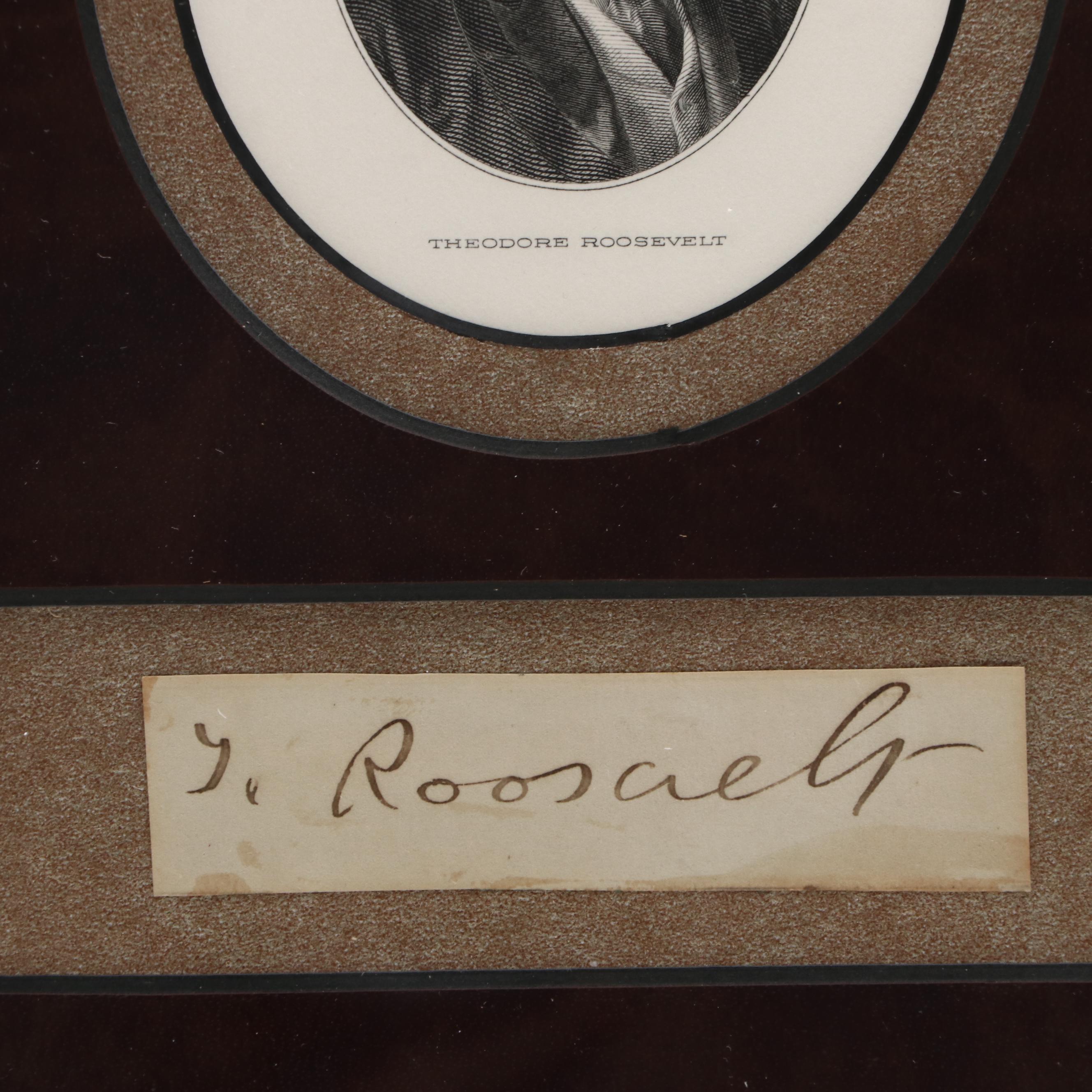Theodore Roosevelt Cut Signature, Early 20th Century