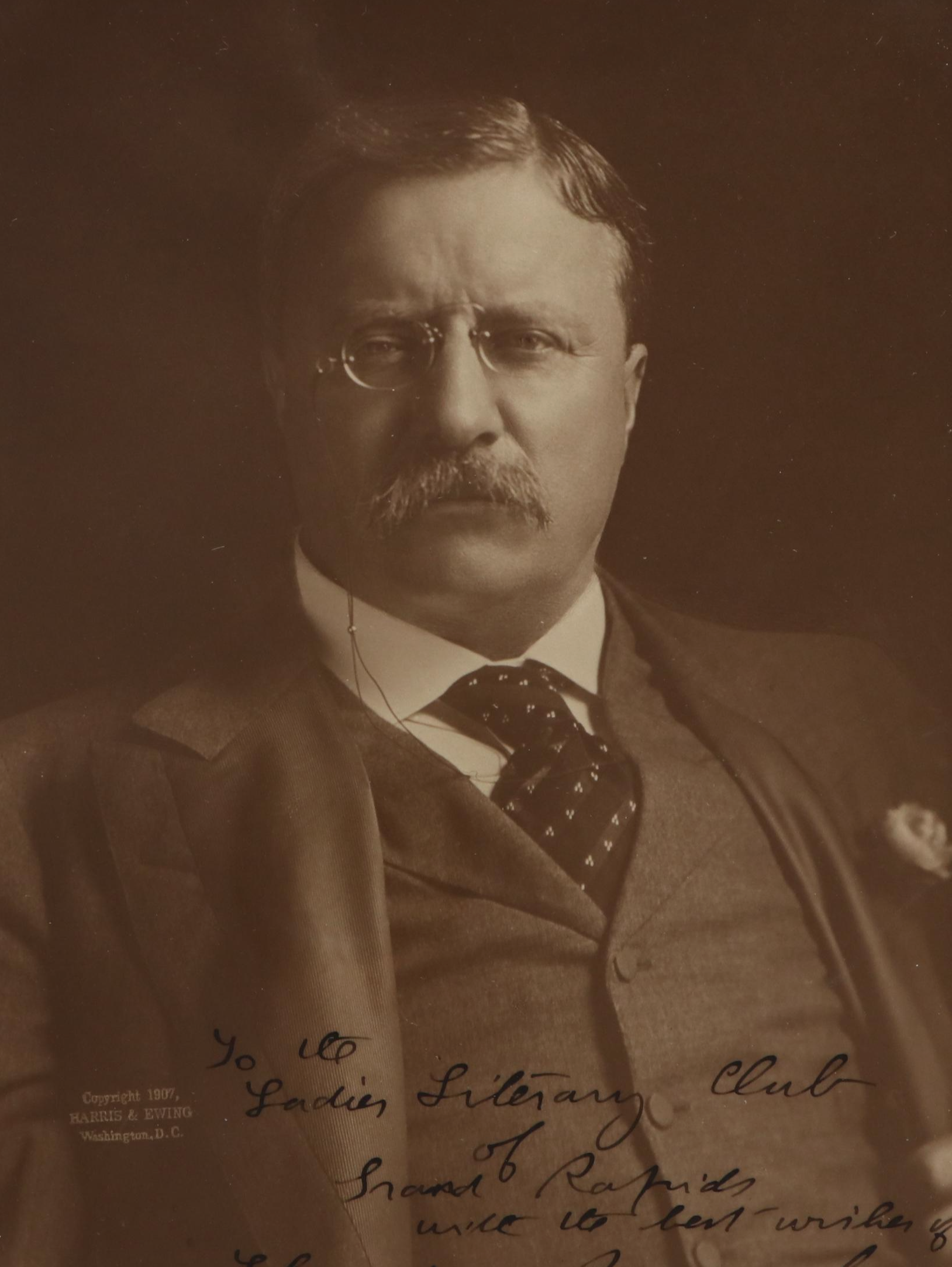 Theodore Roosevelt Signed Print, Early 20th Century