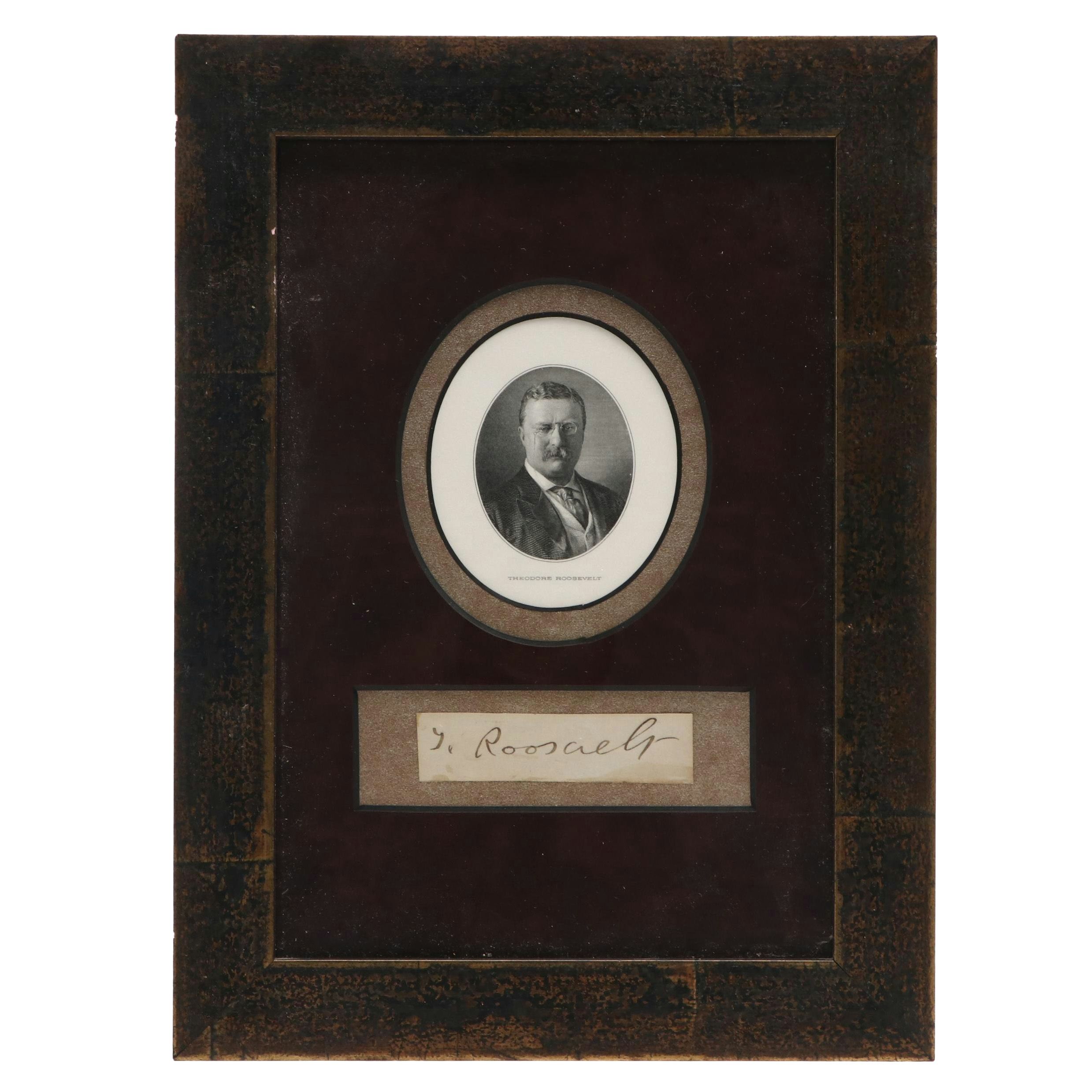 Theodore Roosevelt Cut Signature, Early 20th Century