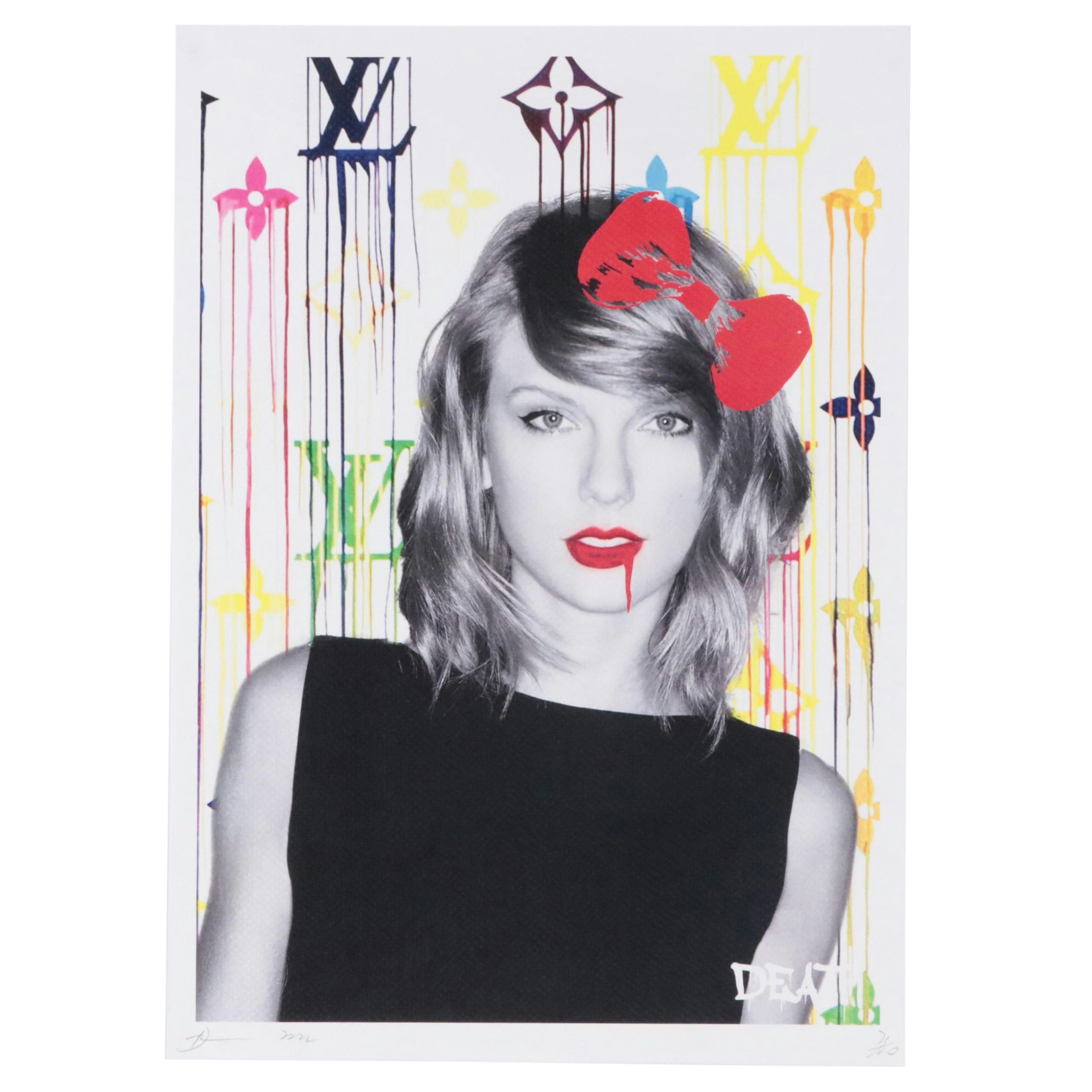 Death NYC Pop Art Graphic Print of Taylor Swift x Louis Vuitton, 2022