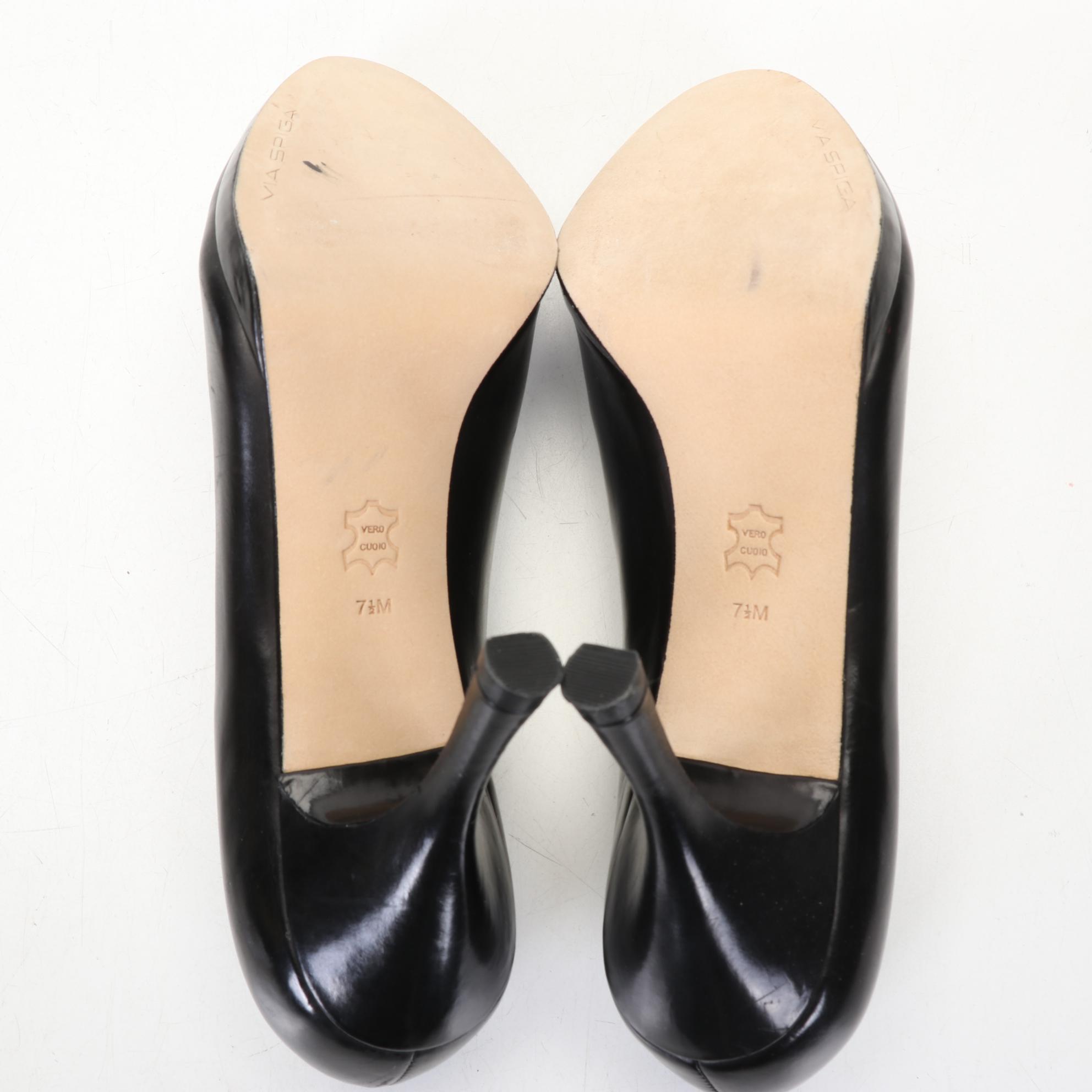 Paloma Picasso Leather Handbag With Via Spiga & Pliner Leather & Suede Shoes