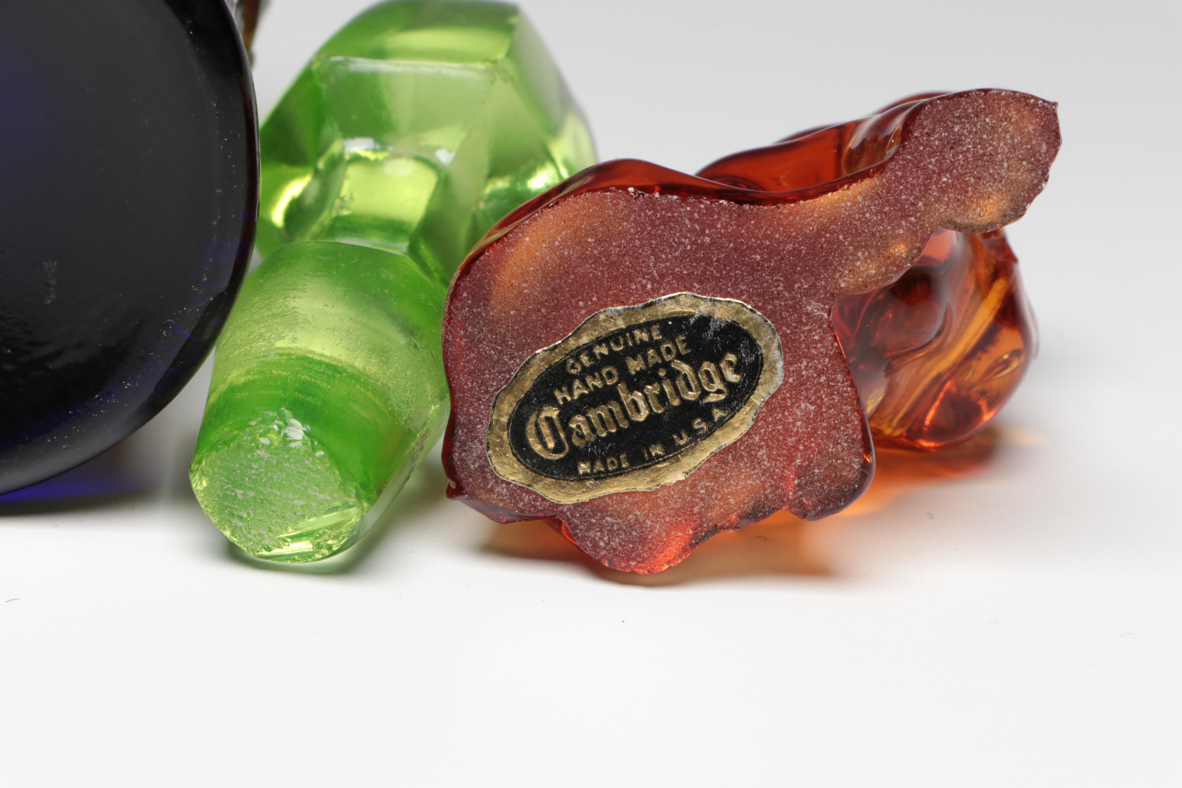 St. Clair Iridescent Carnival Indian Head Toothpick Holder with Other Décor