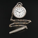 Illinois Watch Co. Railroad Grade Pocket Watch with Pen Knife Fob
