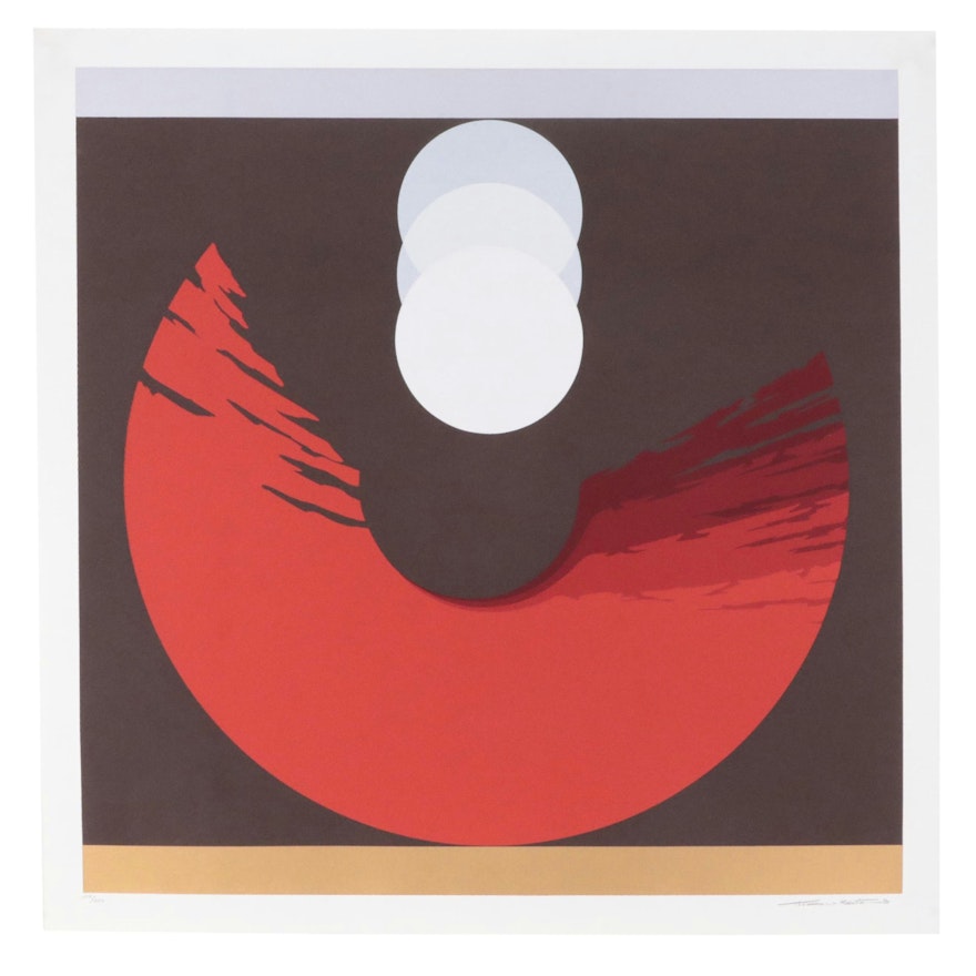 Thomas Whelan Benton Serigraph "Evolution Series – Red," 1981