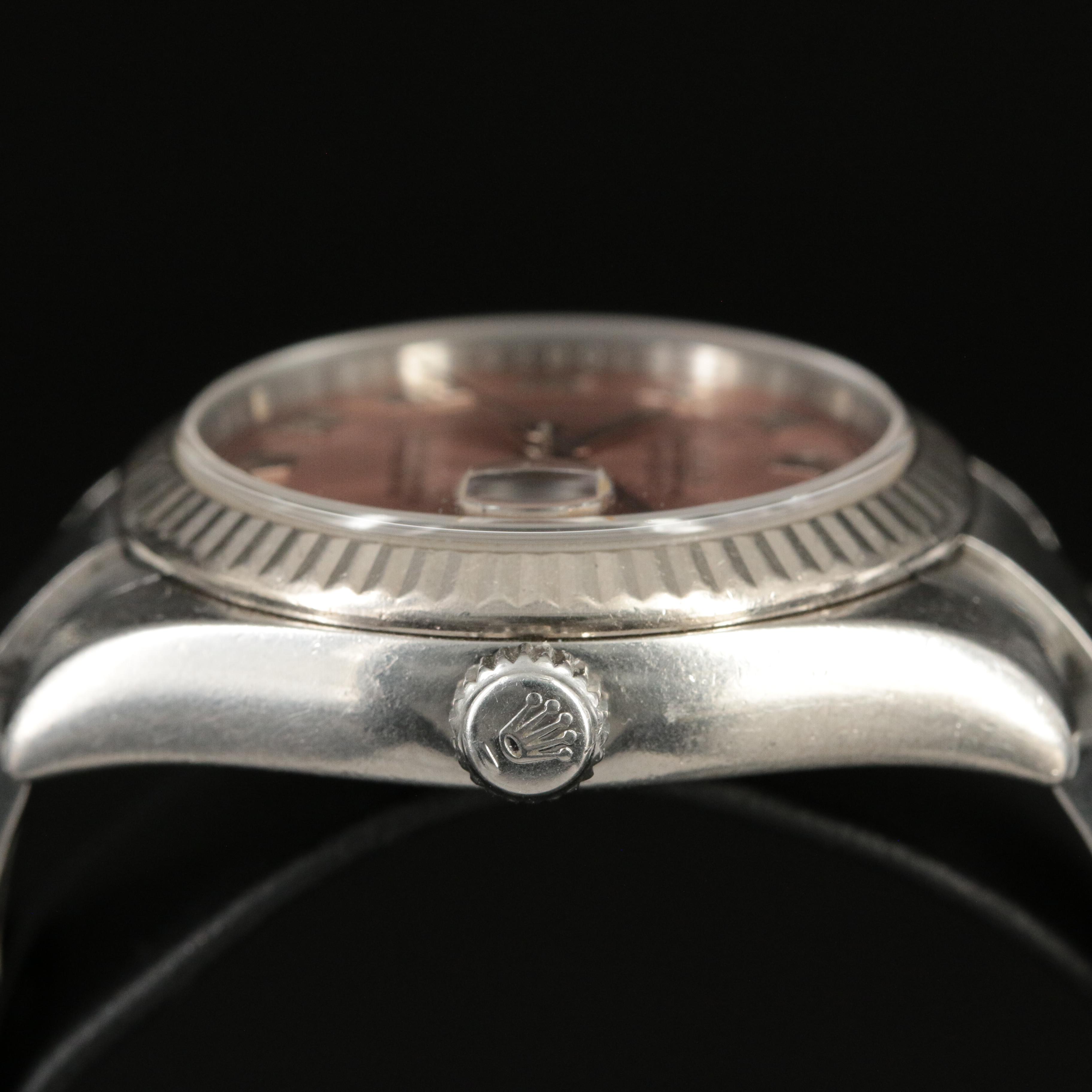 2008 Rolex Salmon Roman Dial Datejust Watch