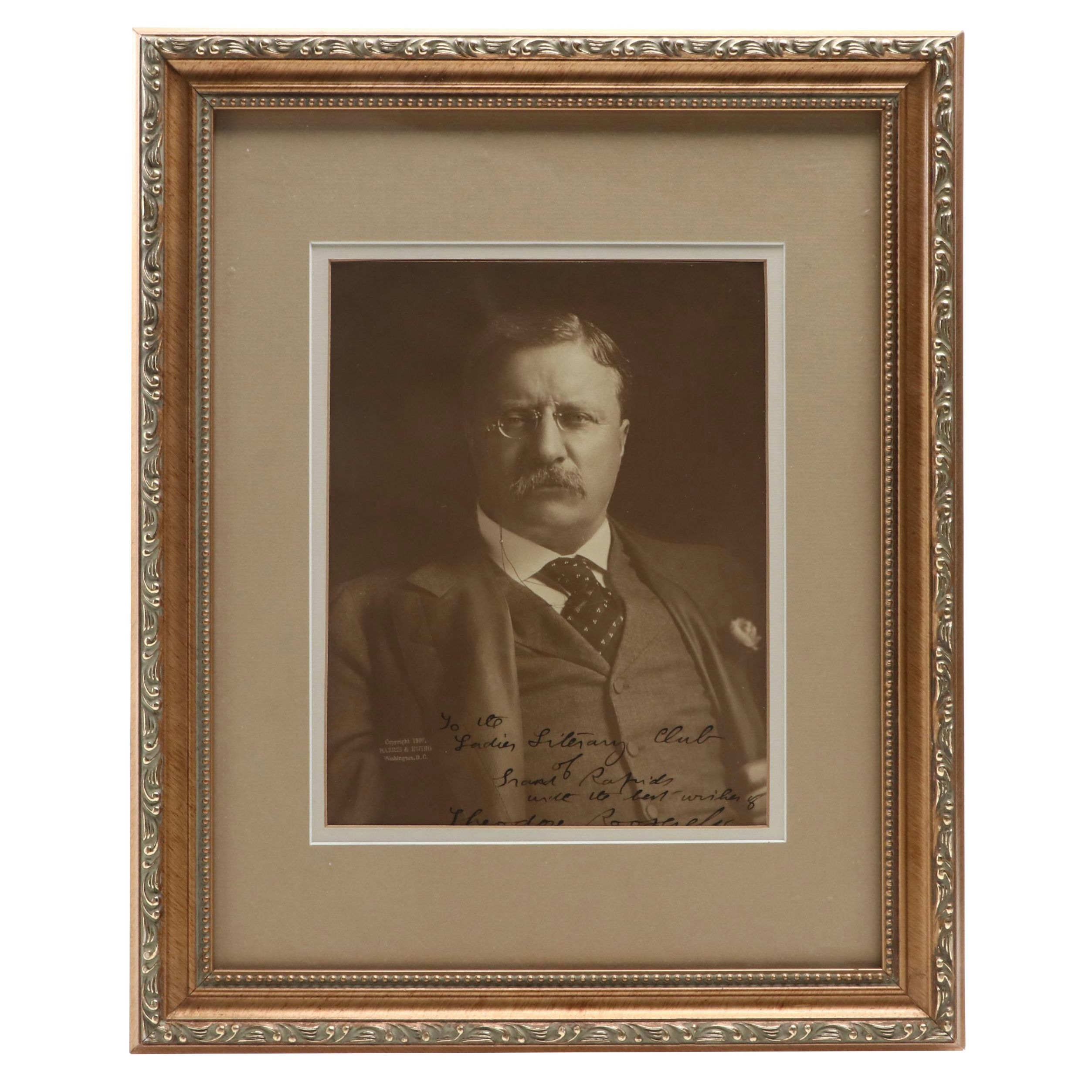 Theodore Roosevelt Signed Print, Early 20th Century