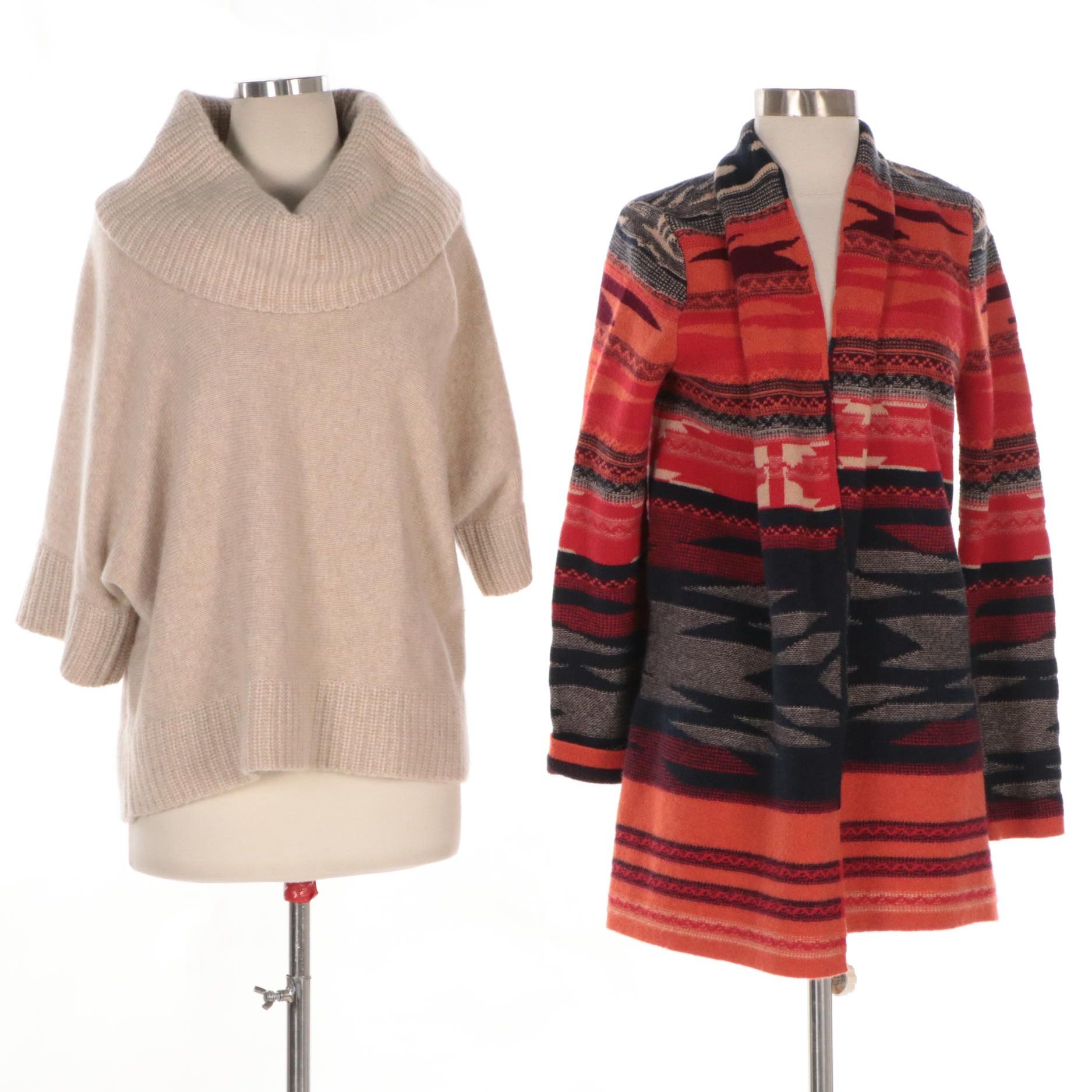 Neiman Marcus The Cashmere Collection Cardigan and Cashmere Sweater