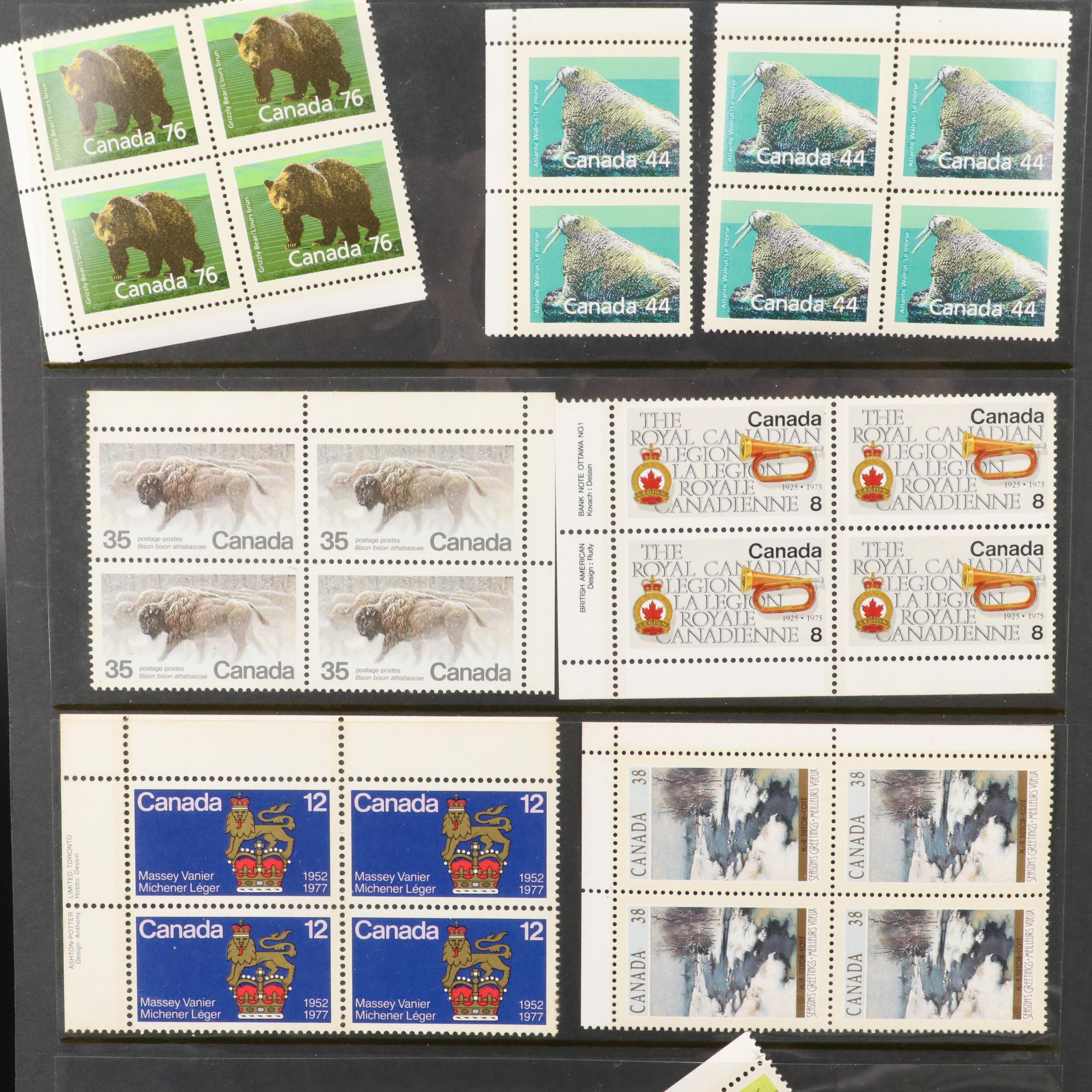 Collection of Mint Condition Canadian Postage Stamps