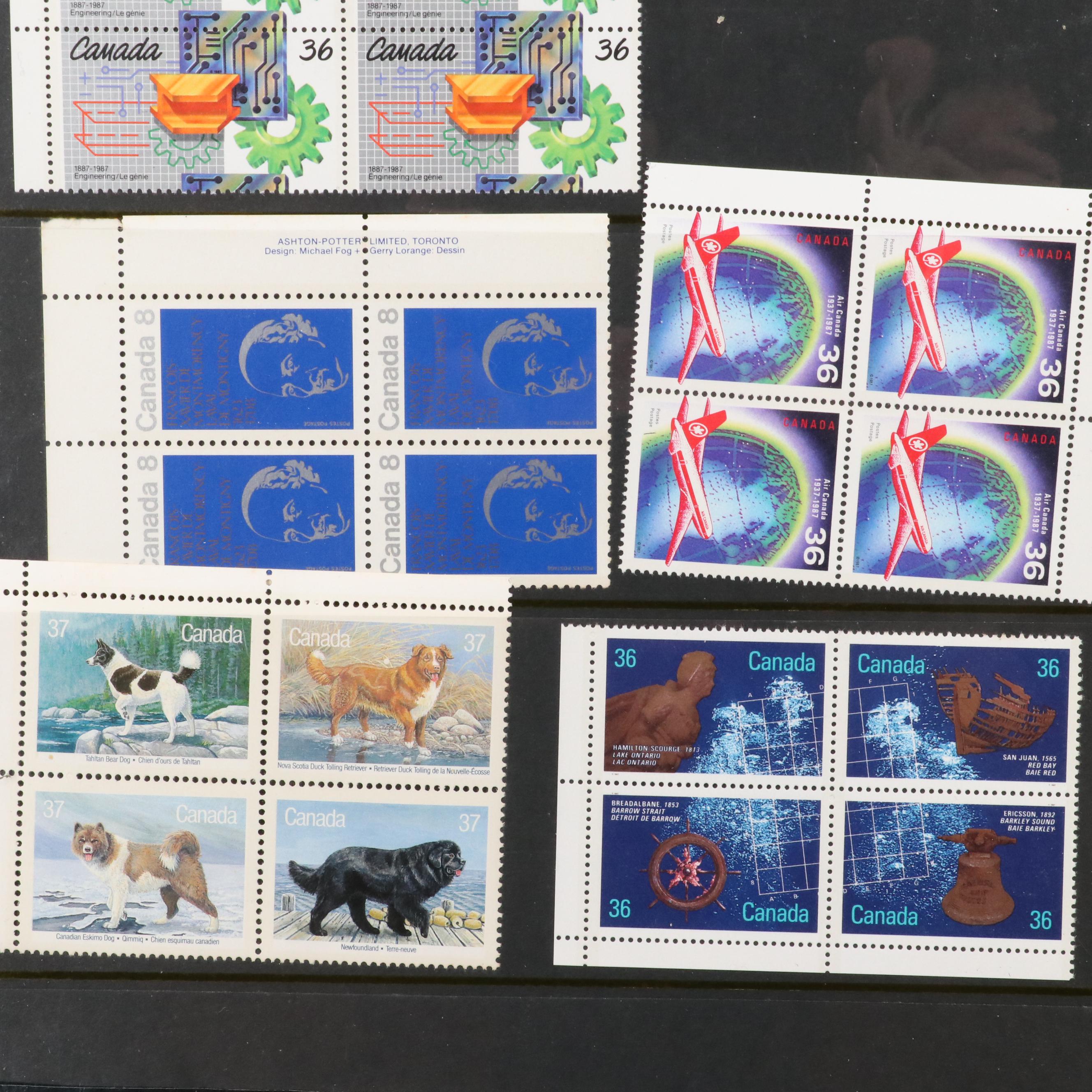 Collection of Mint Condition Canadian Postage Stamps