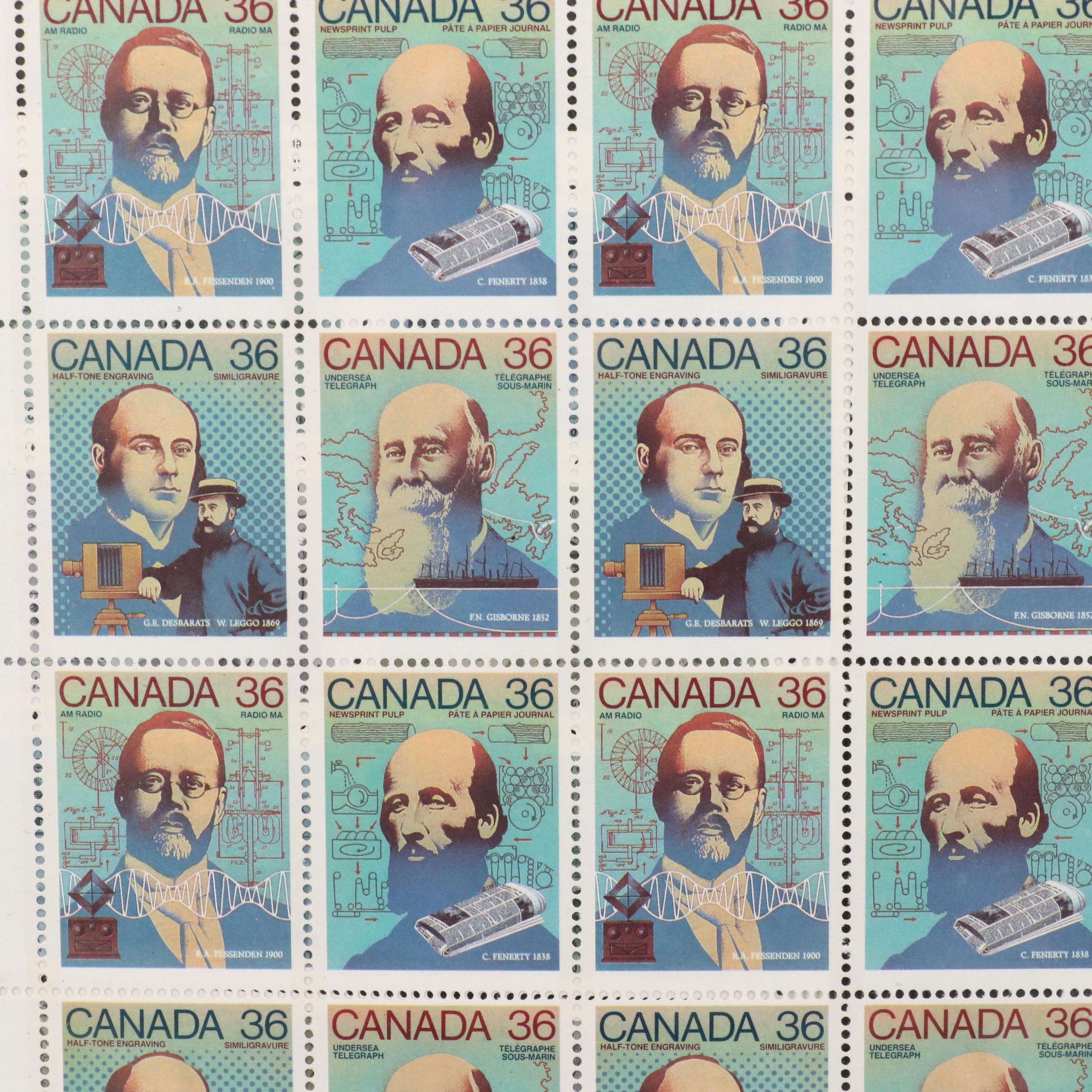 Collection of Mint Condition Canadian Postage Stamps