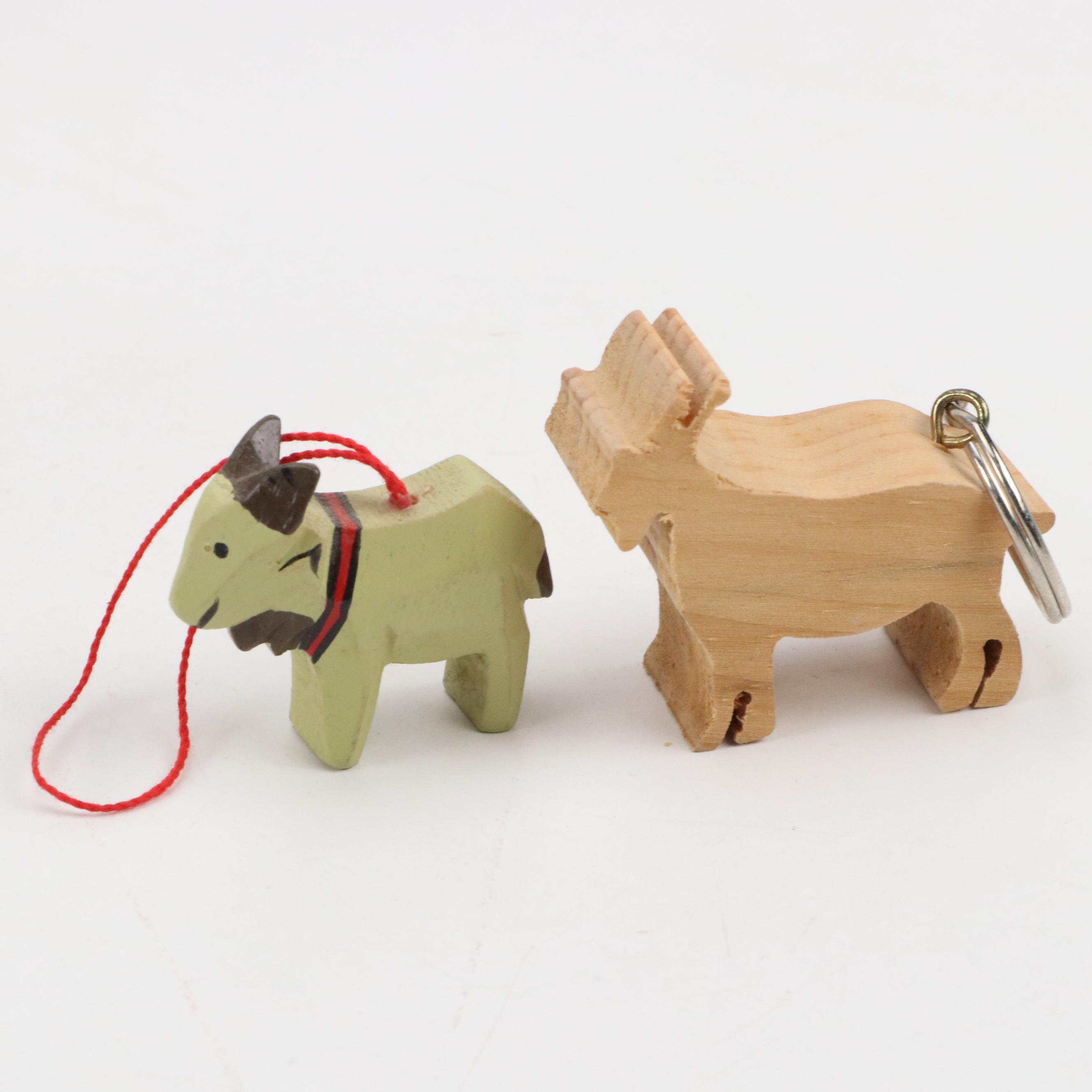 Folk Art Billy Goat Ornaments, Toys and Figurines