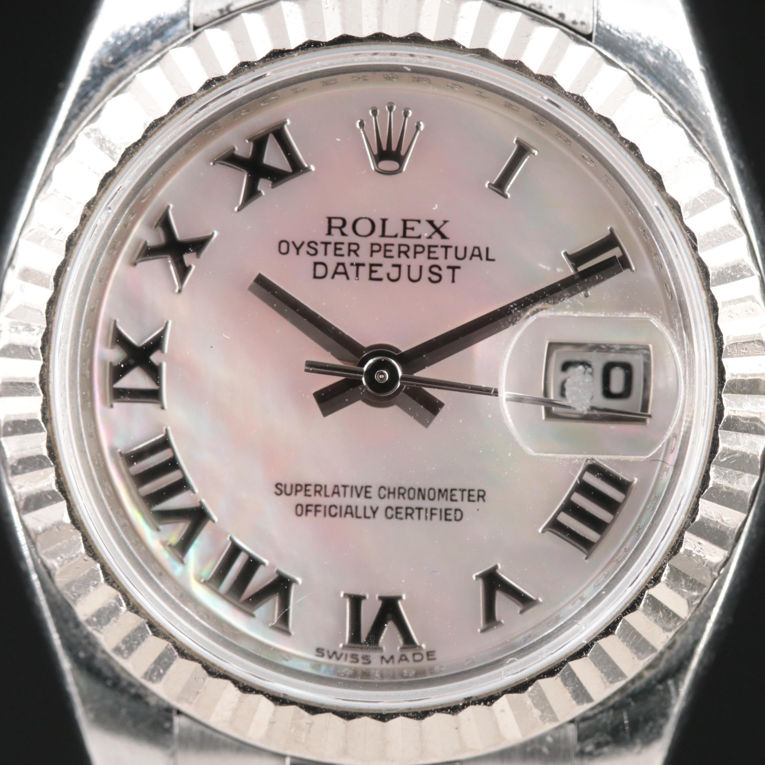 2006 Rolex Mother-of-Pearl Roman Dial Datejust Watch