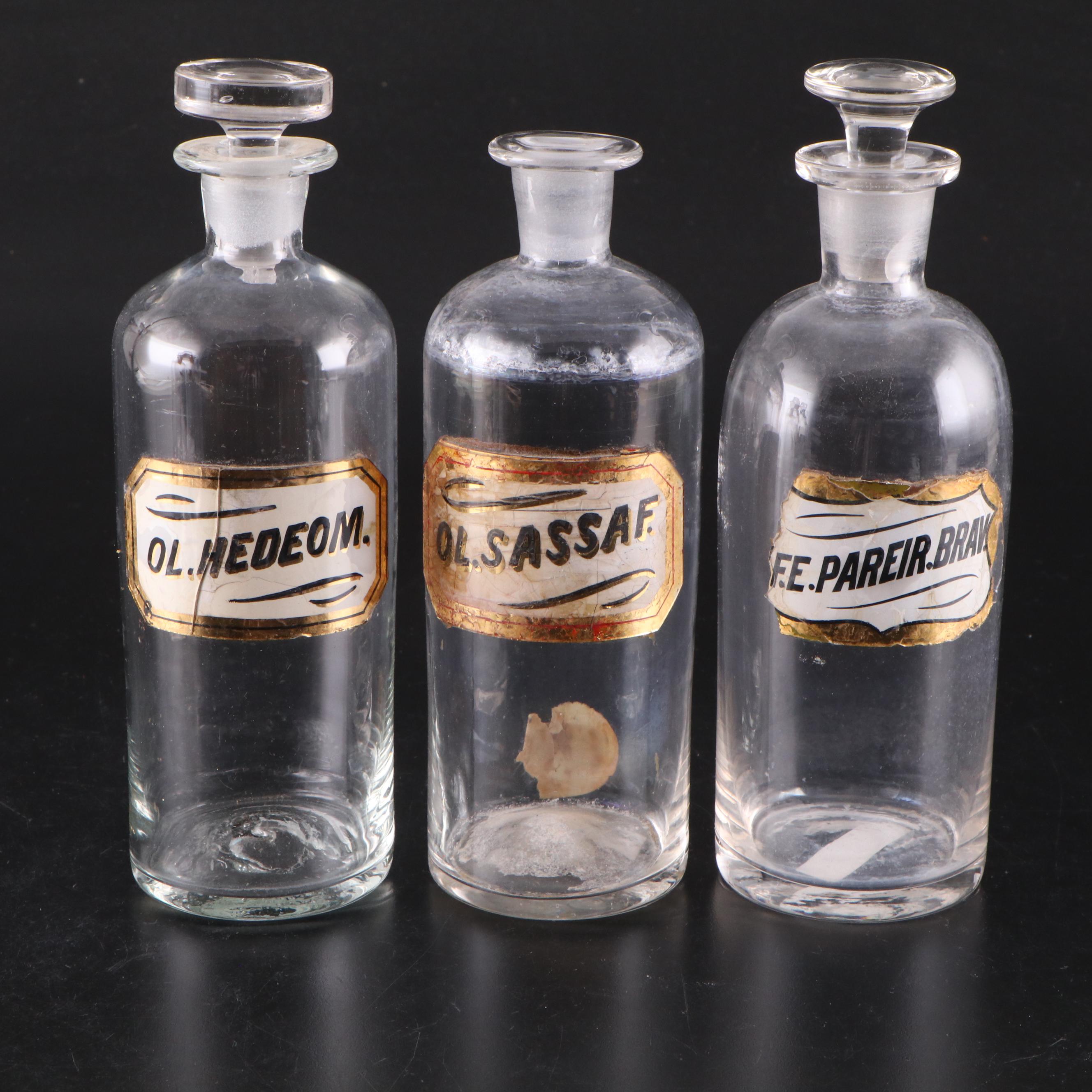 Antique Glass Apothecary Jars, Late 19th Century