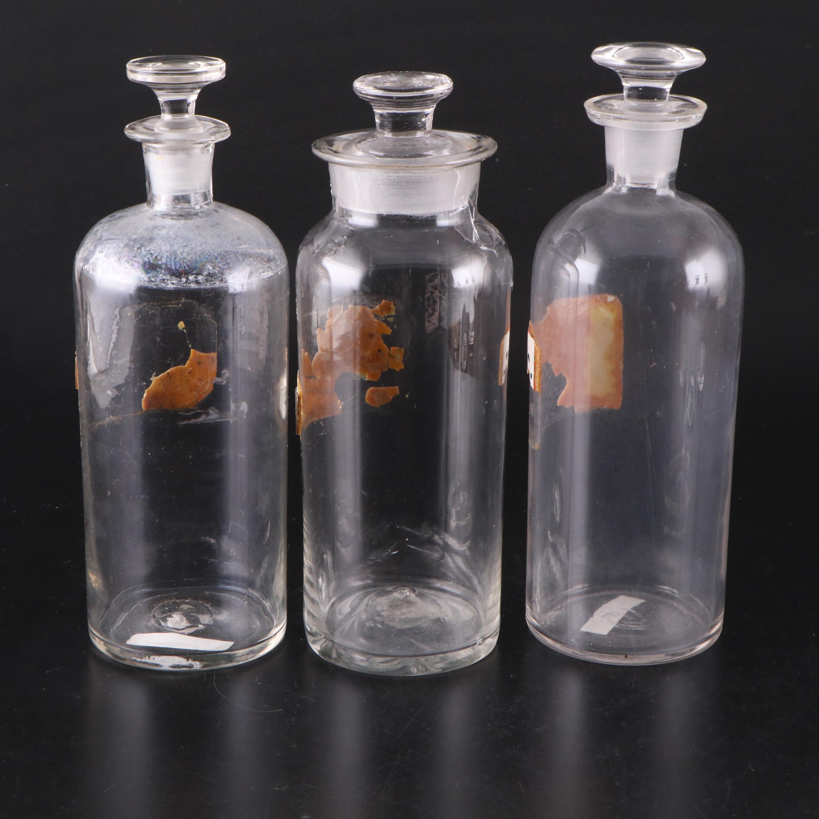 Antique Glass Apothecary Jars, Late 19th Century