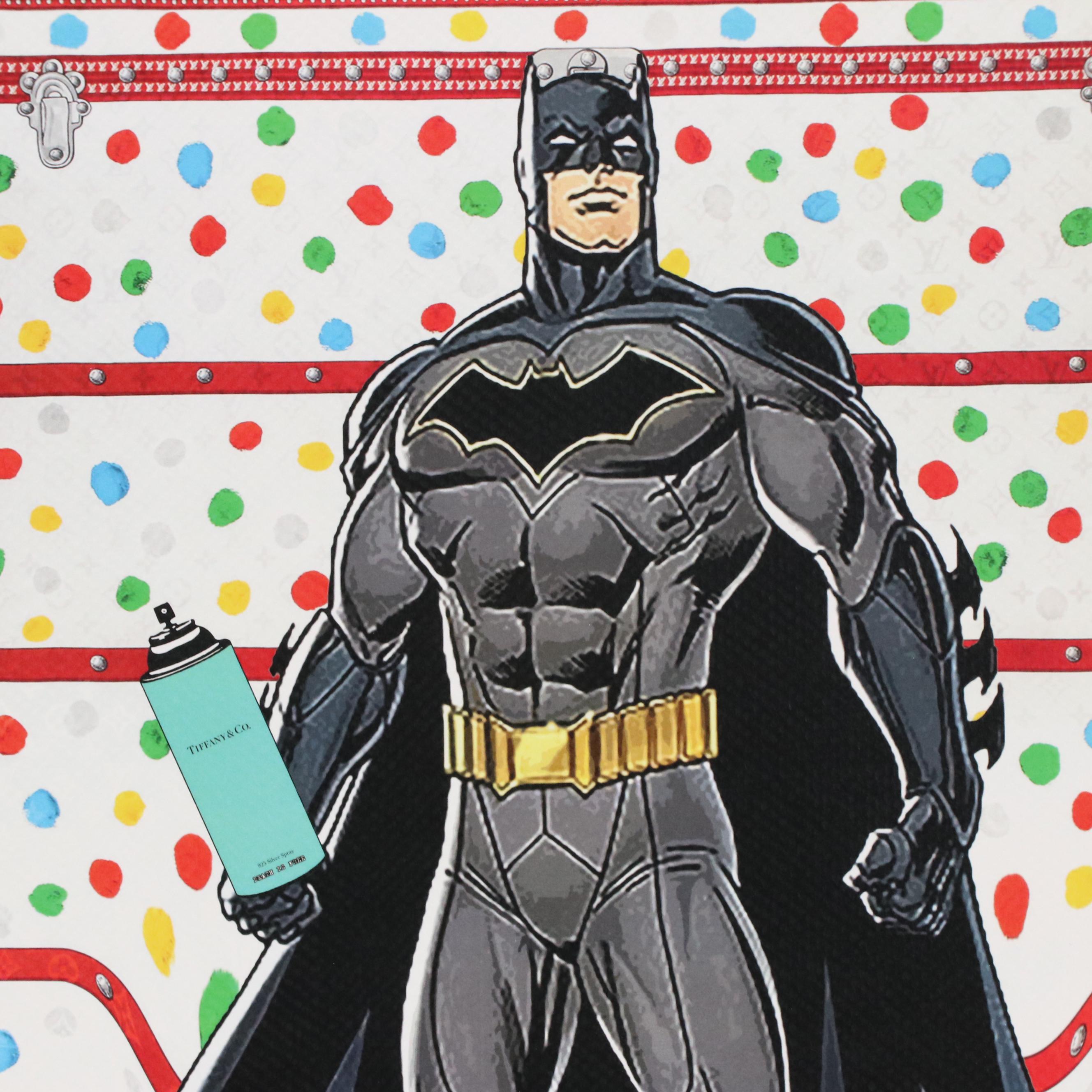 Death NYC Pop Art Graphic Print of Batman x Damien Hirst x Louis Vuitton, 2023