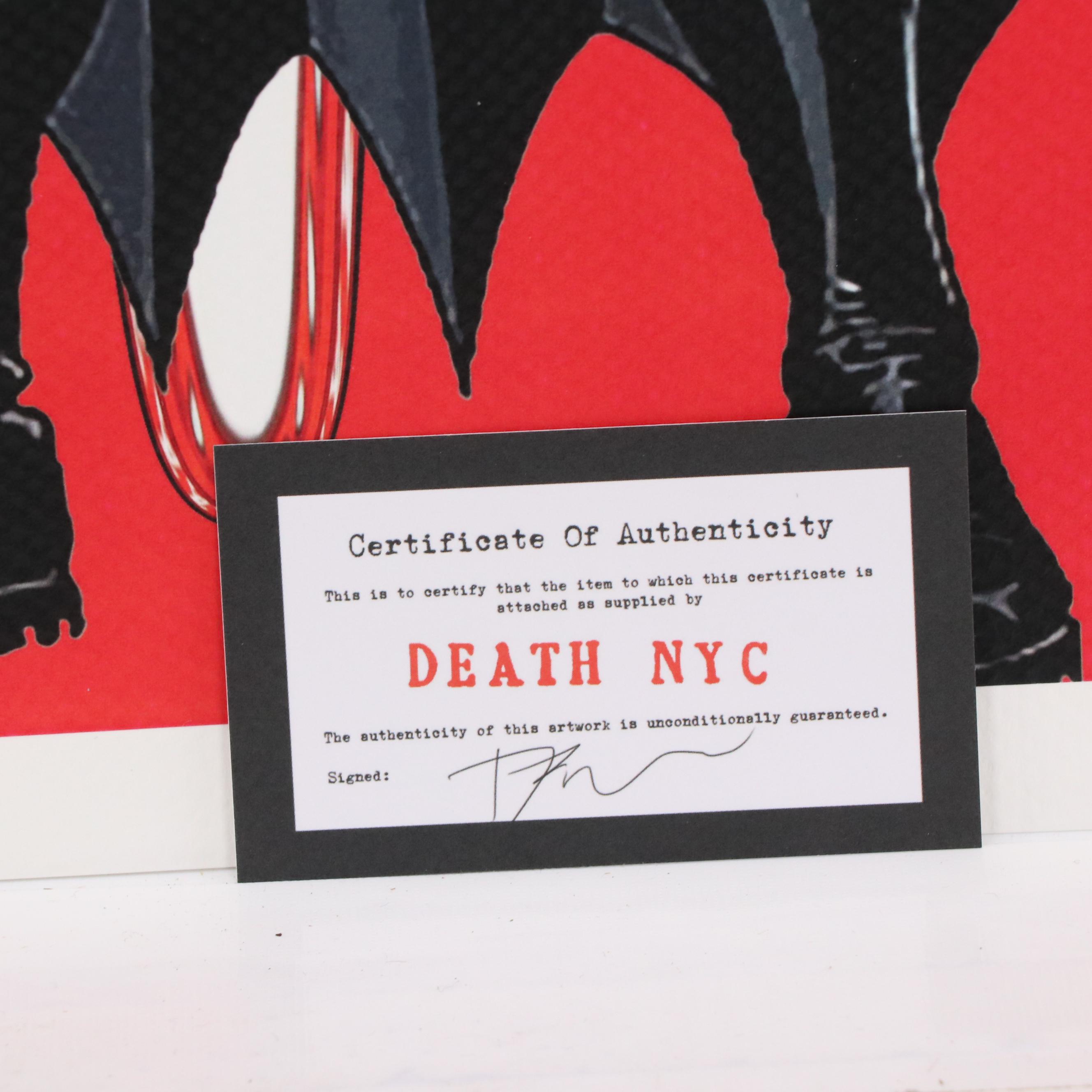 Death NYC Pop Art Graphic Print of Batman x Damien Hirst x Louis Vuitton, 2023