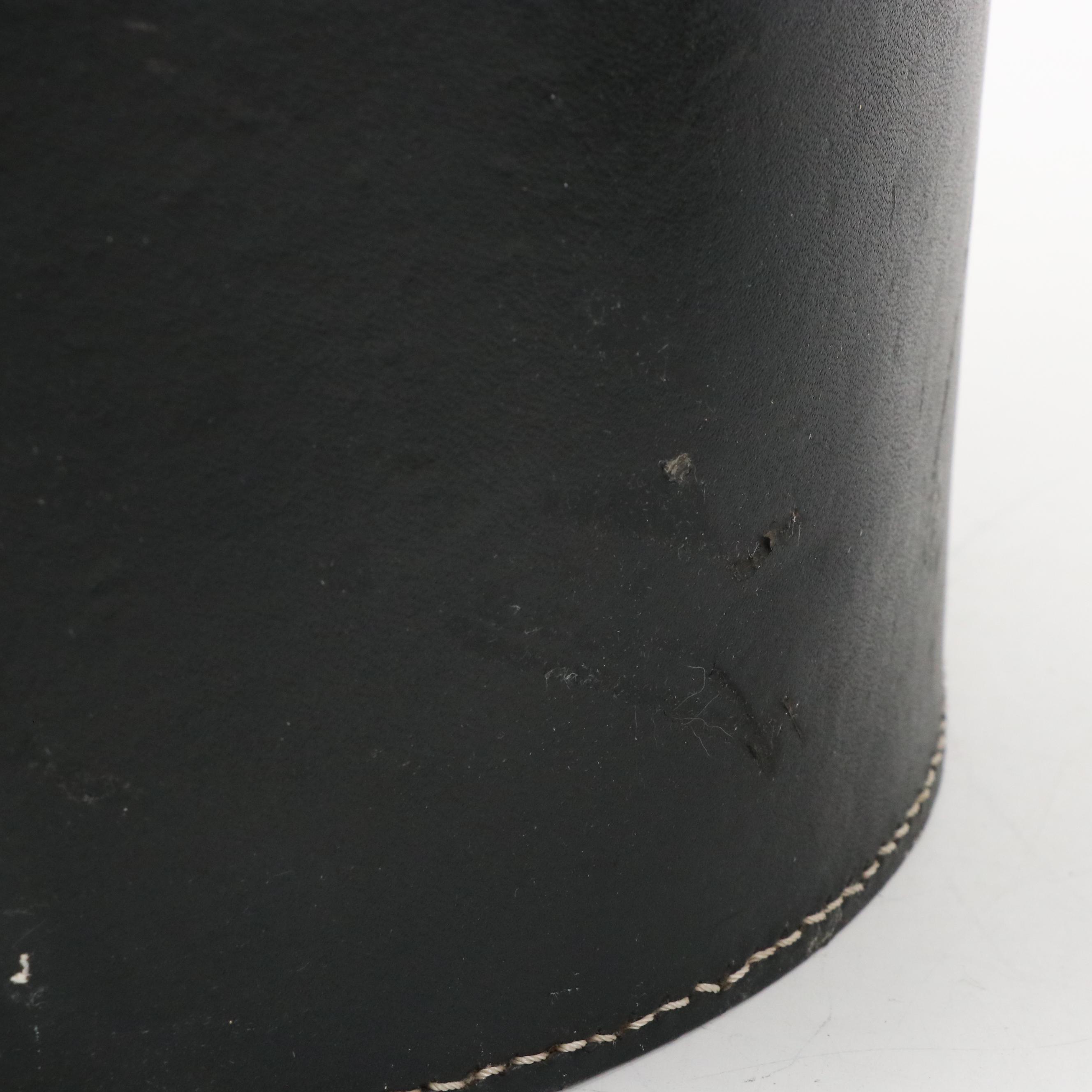 Top Stitched Bonded Leather Nesting Storage Boxes