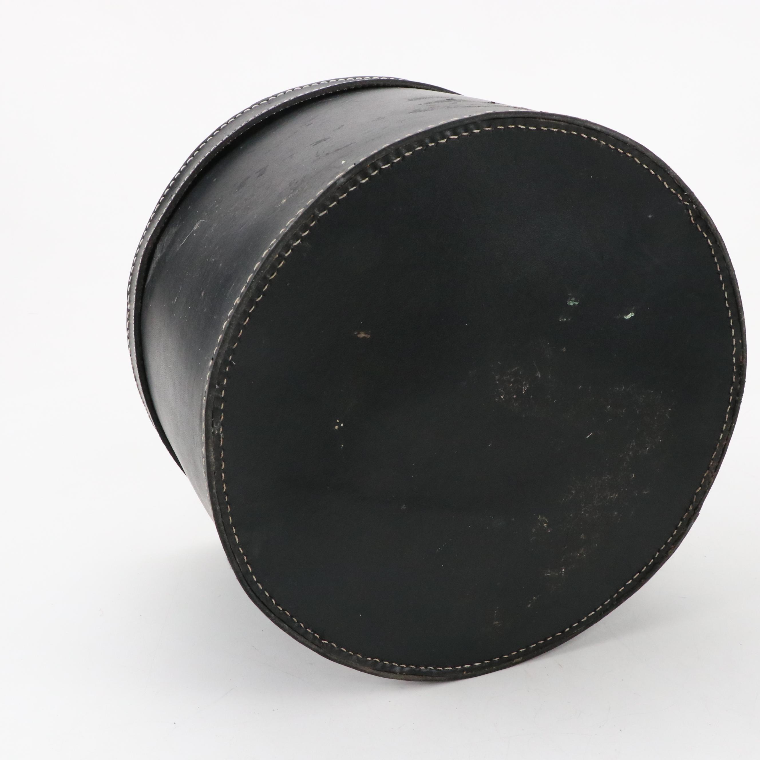 Top Stitched Bonded Leather Nesting Storage Boxes