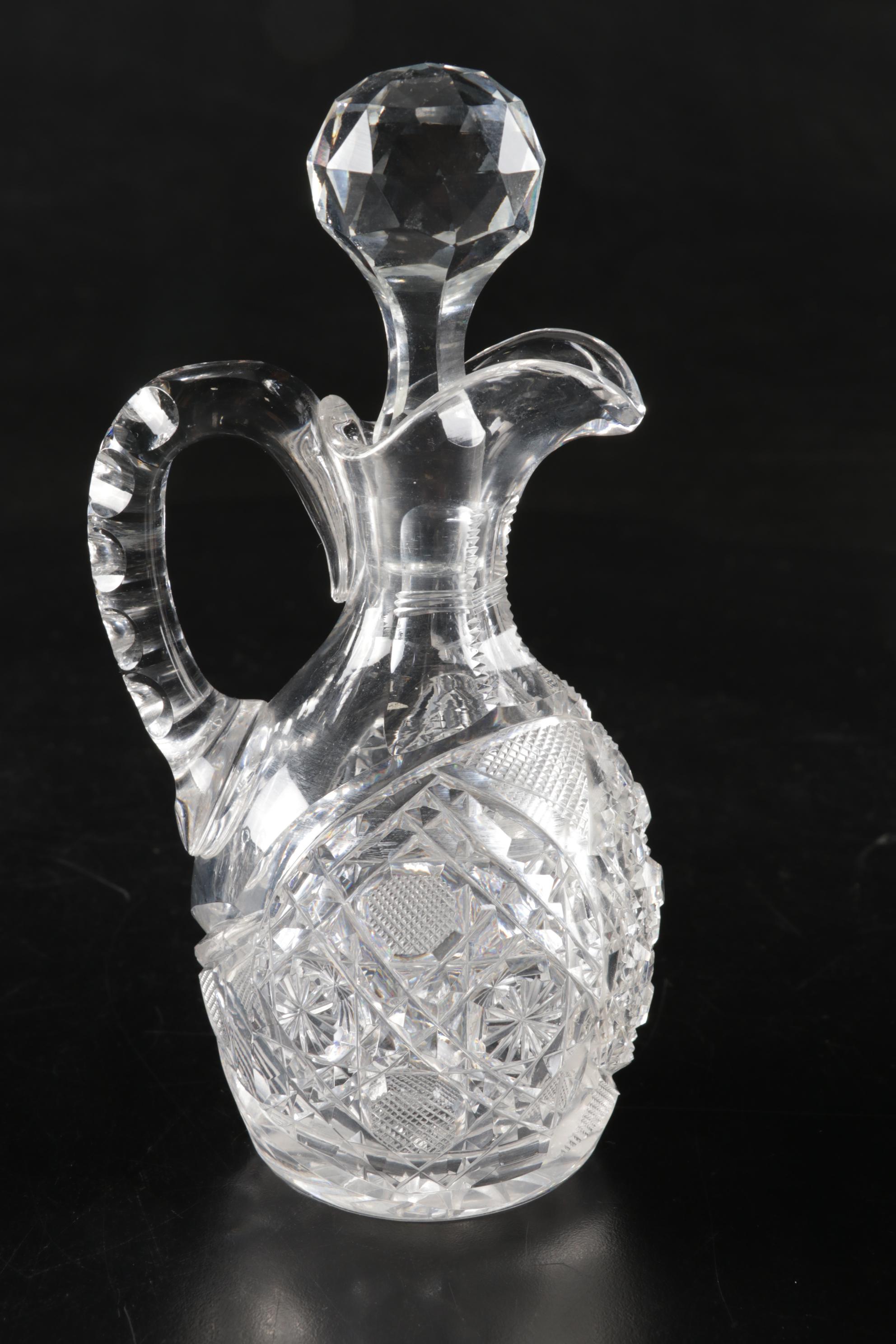 Sterling Silver Utensils Including Salt Ladle With ABP, Nucut and Cut Glass