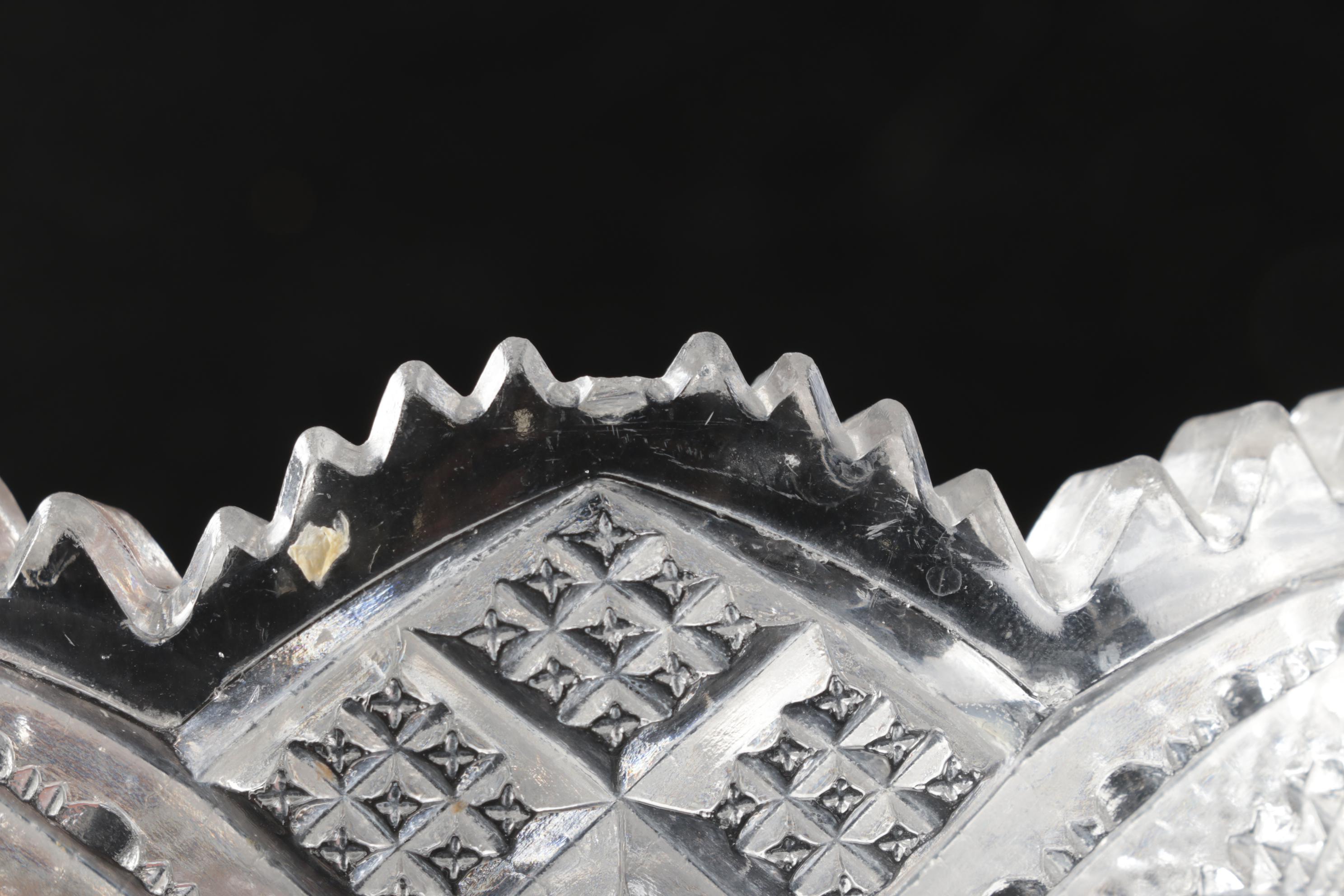 Sterling Silver Utensils Including Salt Ladle With ABP, Nucut and Cut Glass