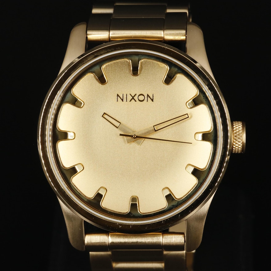 Nixon The Driver All Gold Watch with Box