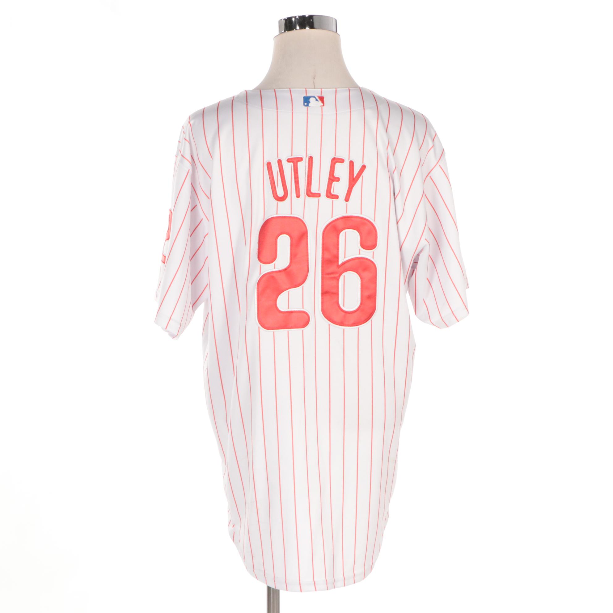 Men's MLB Philadelphia Phillies Chase Utley Jersey