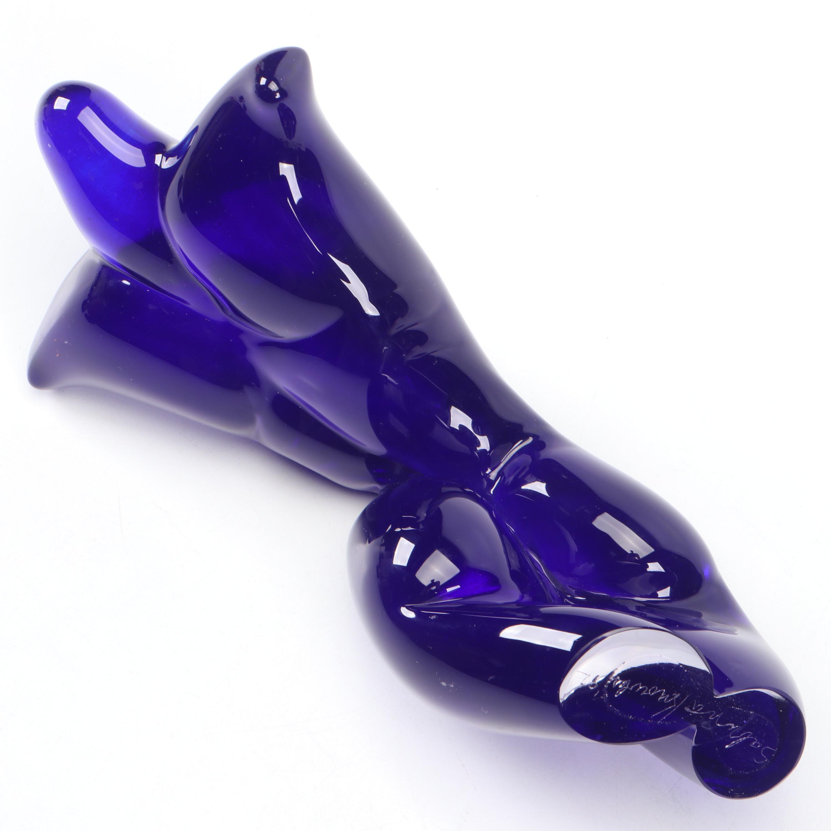 Signed Sabrina Knowles Blown Glass Female Torso Figurine