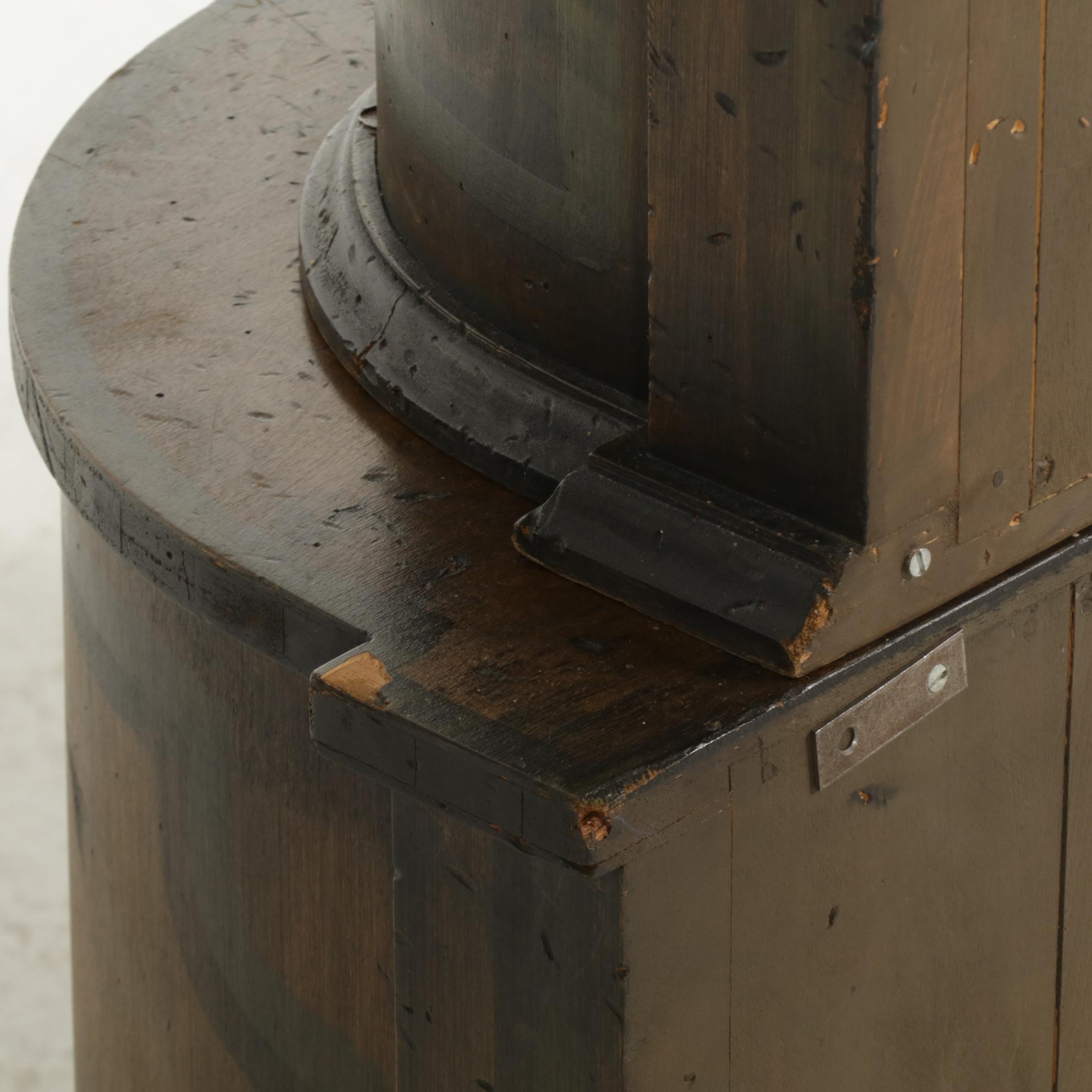 Continental Baroque Style Carved and Paint-Decorated Two-Piece Cupboard