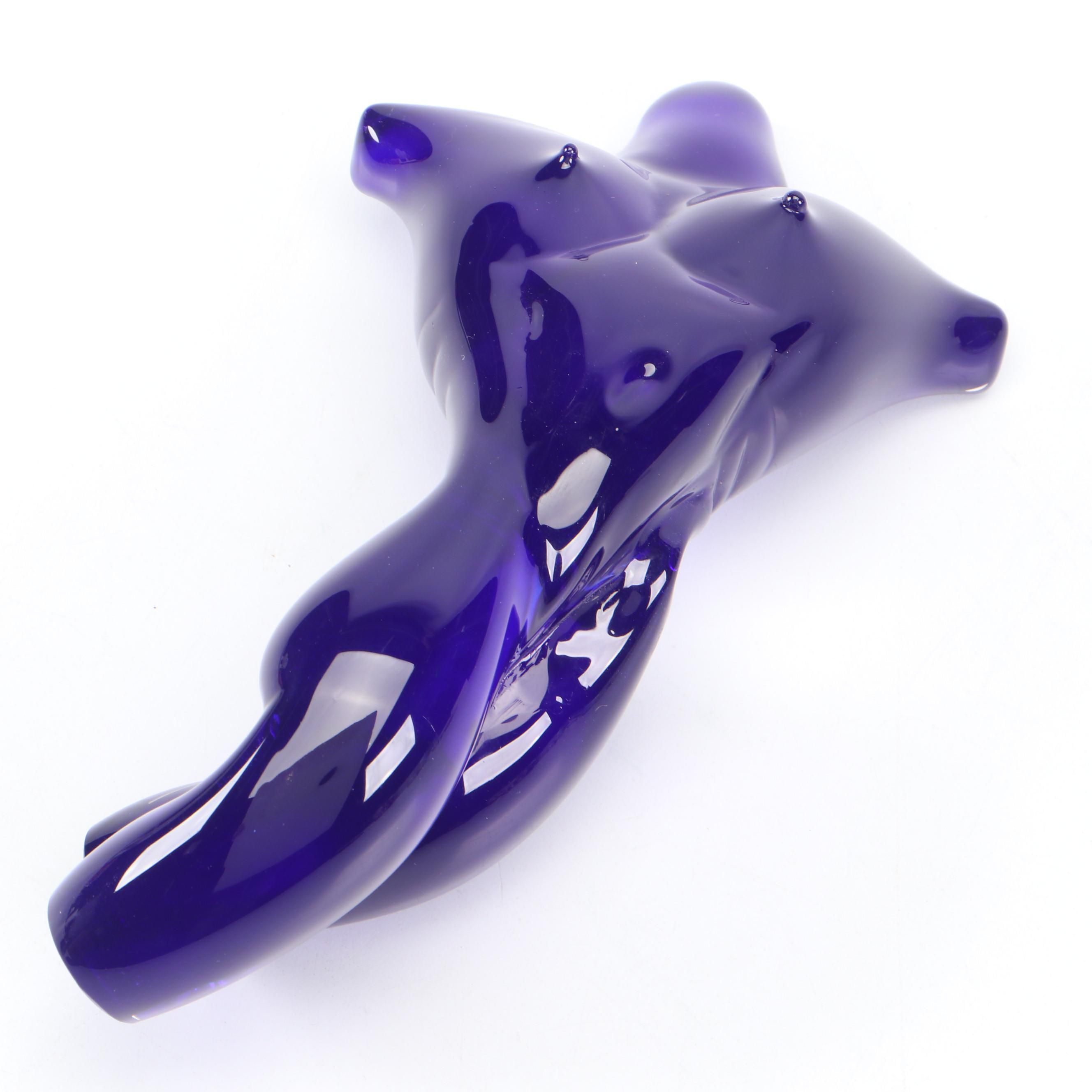 Signed Sabrina Knowles Blown Glass Female Torso Figurine