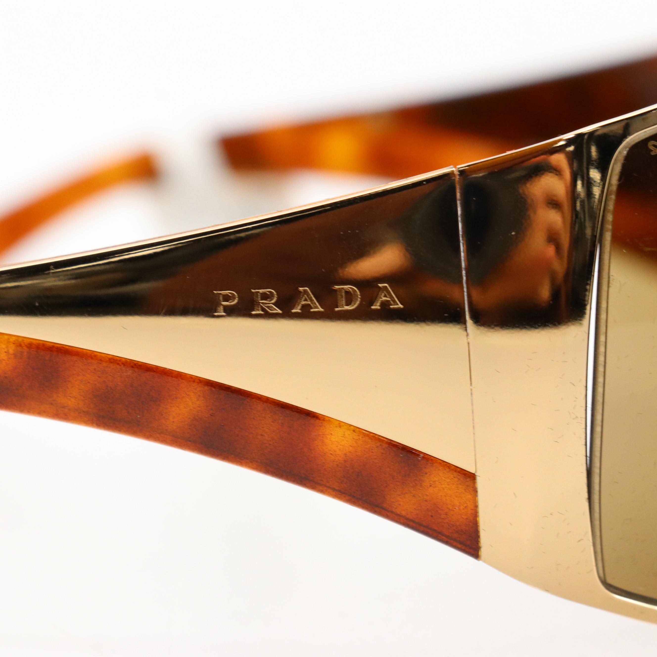 Prada SPR 57H Shield Sunglasses with Case, NWT