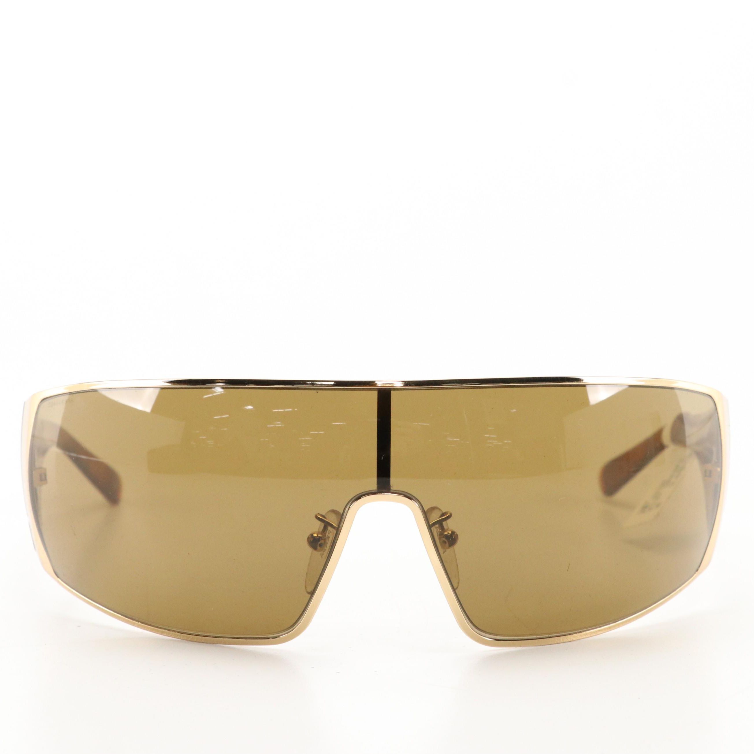 Prada SPR 57H Shield Sunglasses with Case, NWT