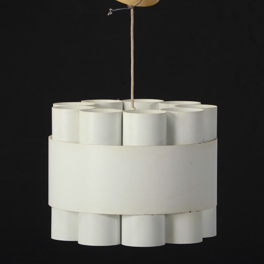 Danish Modern Jo Hammerborg for Fog & Mørup "Zero" PVC Pendant Light, 1972