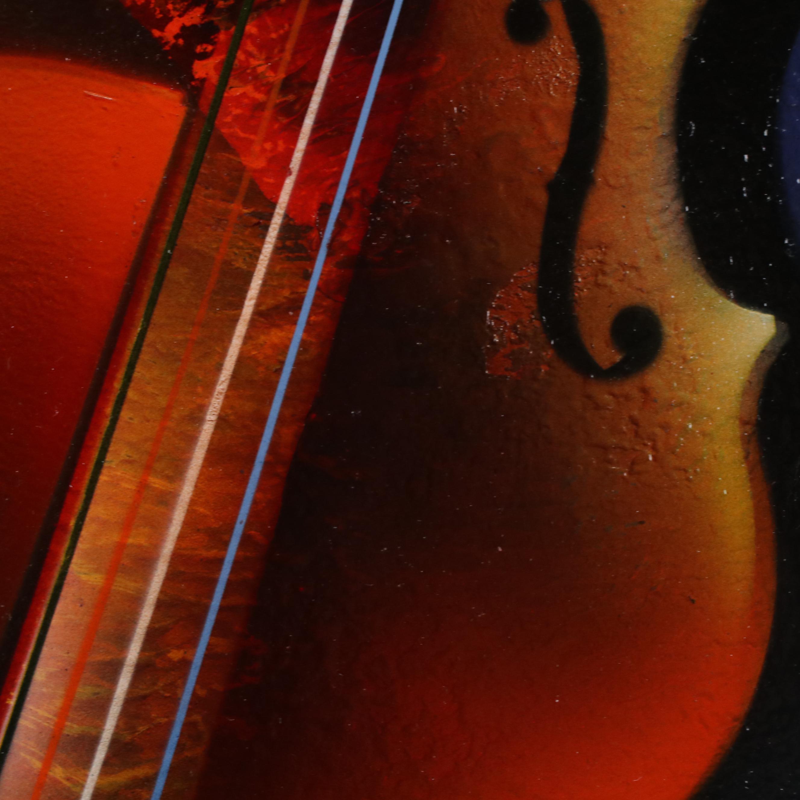 Leonardo Nierman Fantastical Abstract Oil Painting "Celebration"