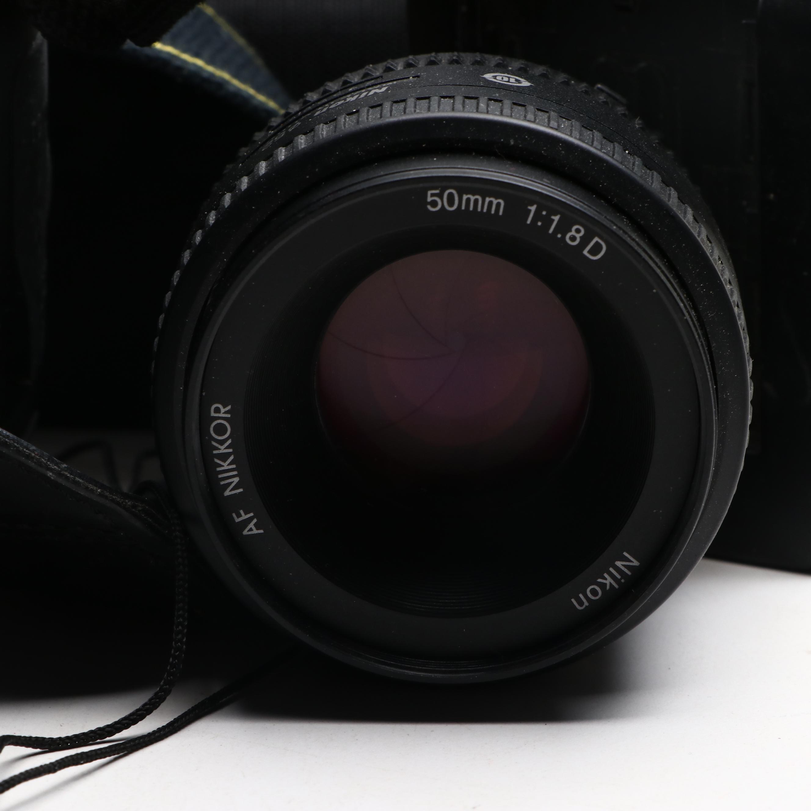 Nikon D70 Digital Camera with Flash, Lens, Bag and More