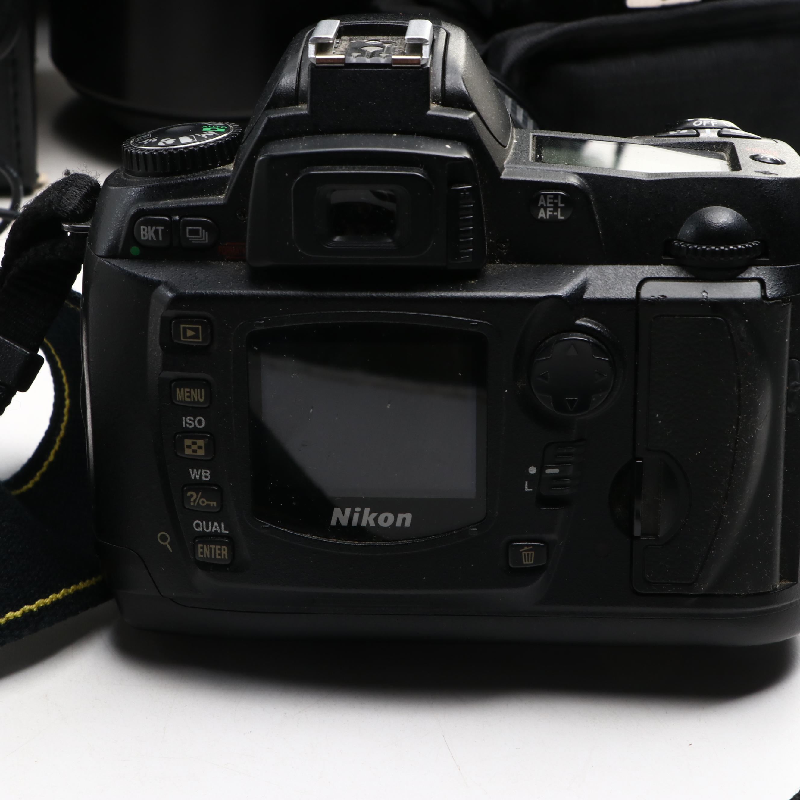 Nikon D70 Digital Camera with Flash, Lens, Bag and More