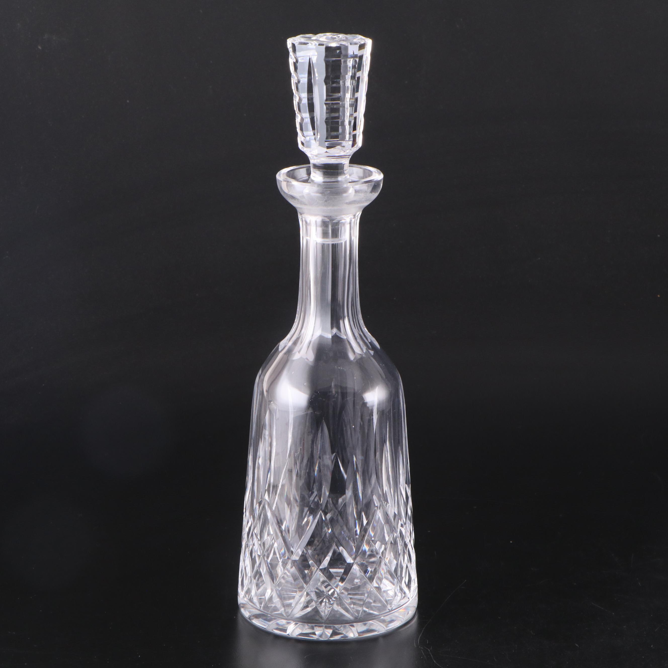 Waterford Crystal "Lismore" Wine Decanter with Other Crystal Decanters