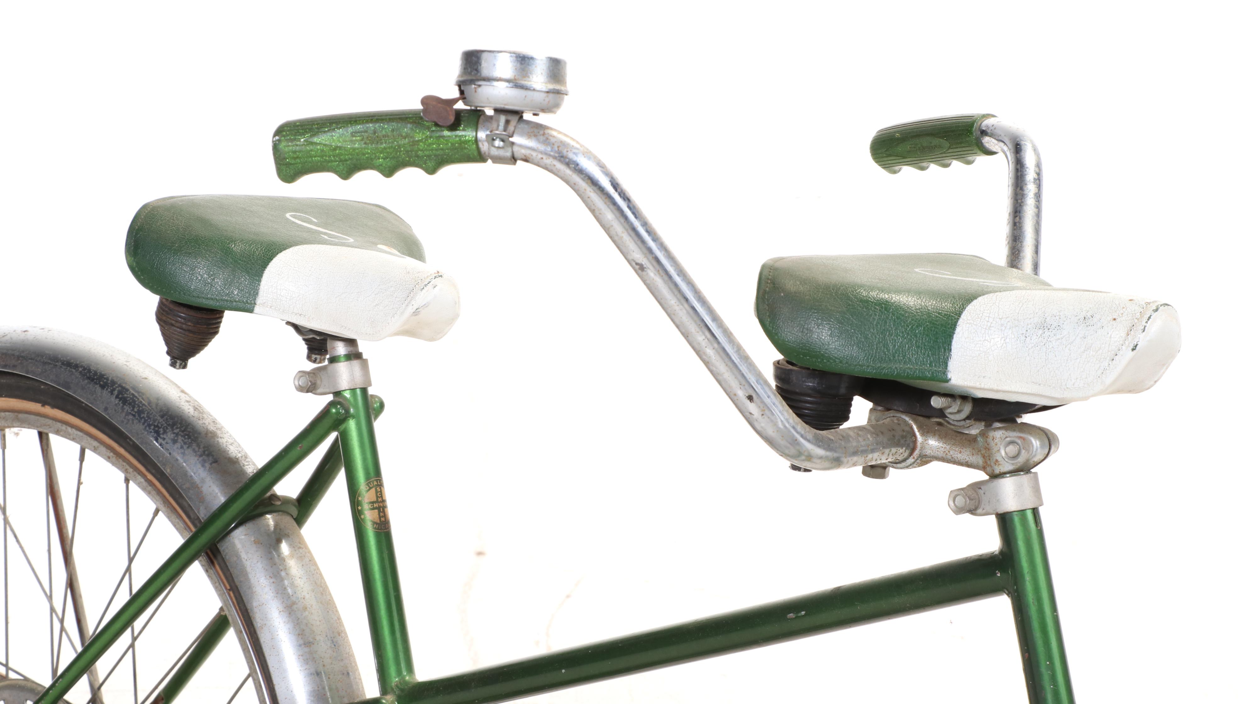 Schwinn "De Luxe Twinn" Tandem Cruiser Bike, Mid to Late 20th Century