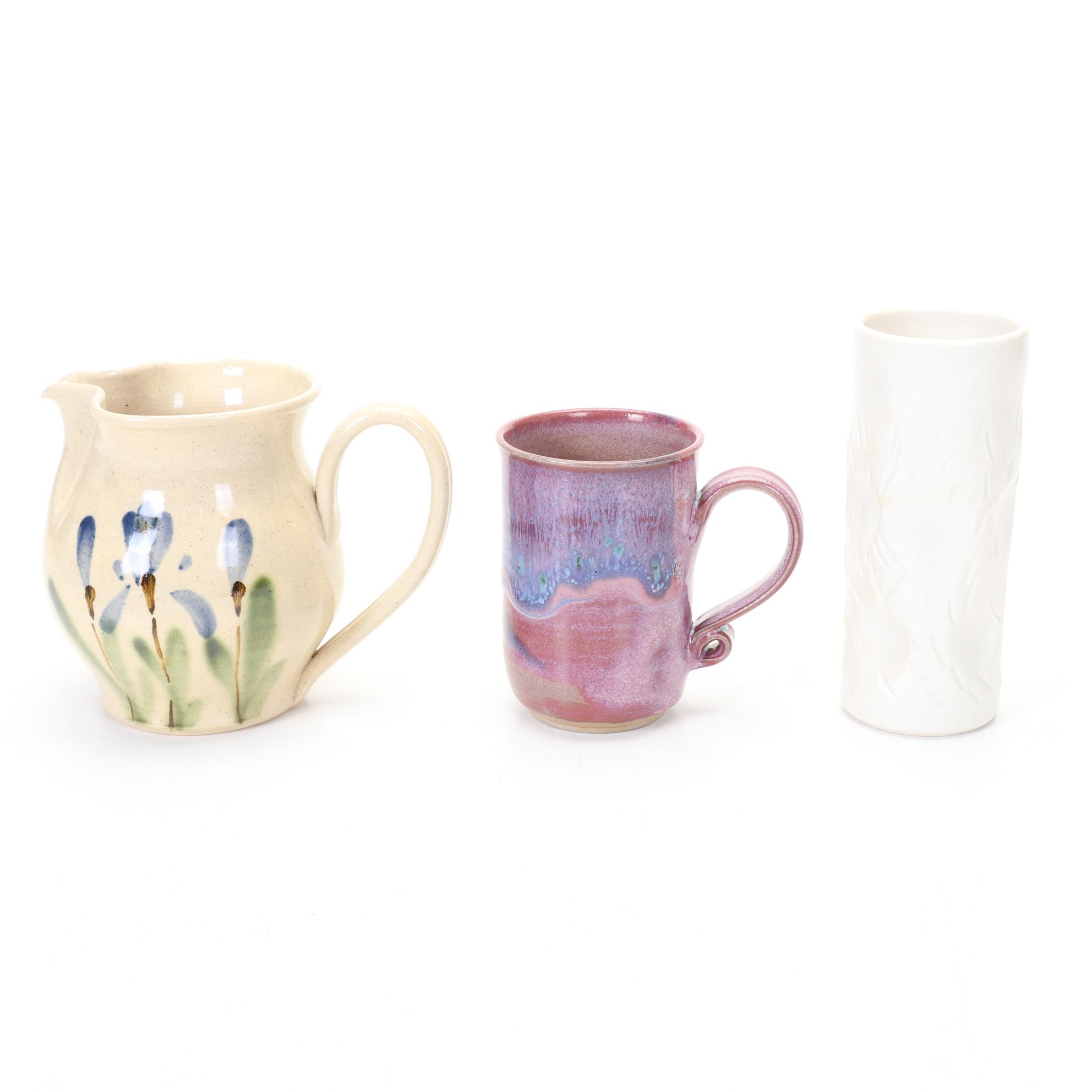 Frog Finial Teapot with Hand Thrown Pottery