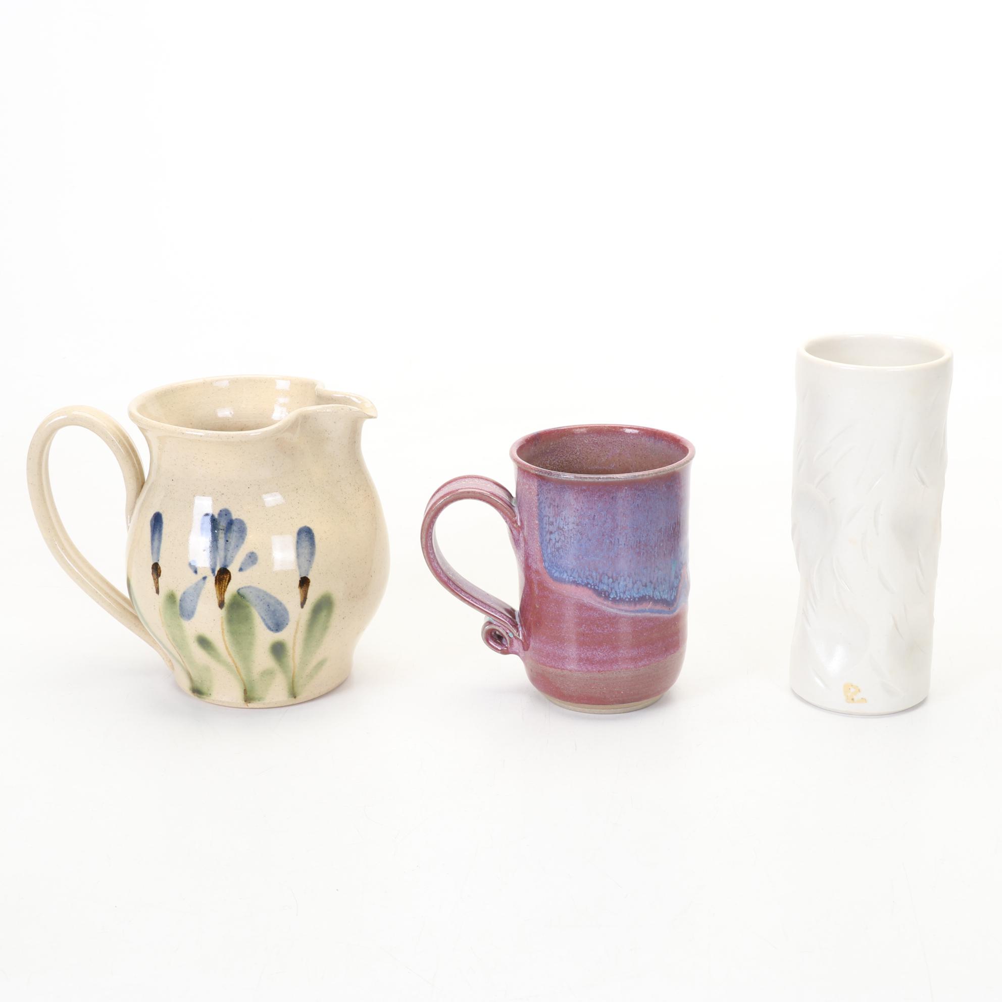 Frog Finial Teapot with Hand Thrown Pottery