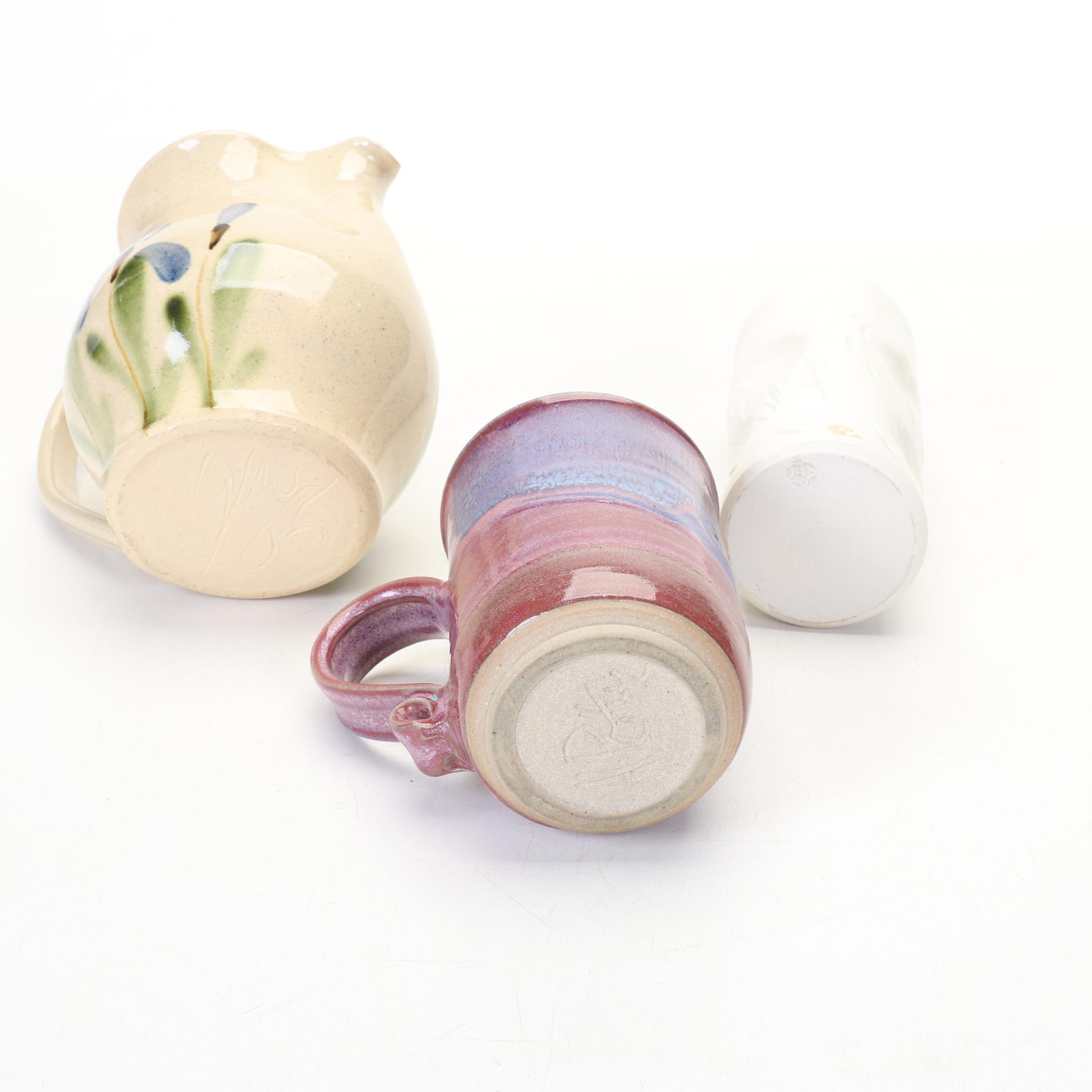 Frog Finial Teapot with Hand Thrown Pottery