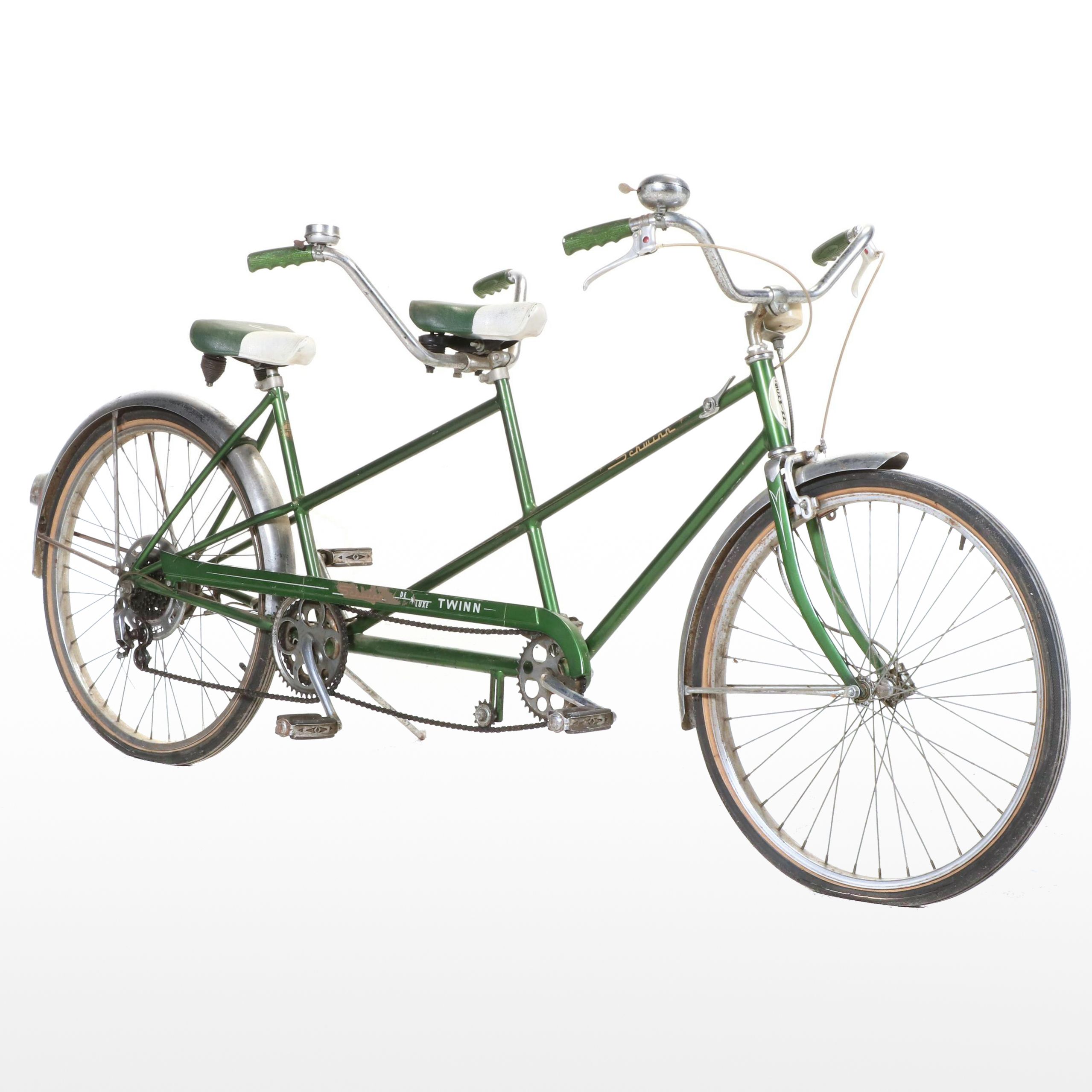 Schwinn "De Luxe Twinn" Tandem Cruiser Bike, Mid to Late 20th Century