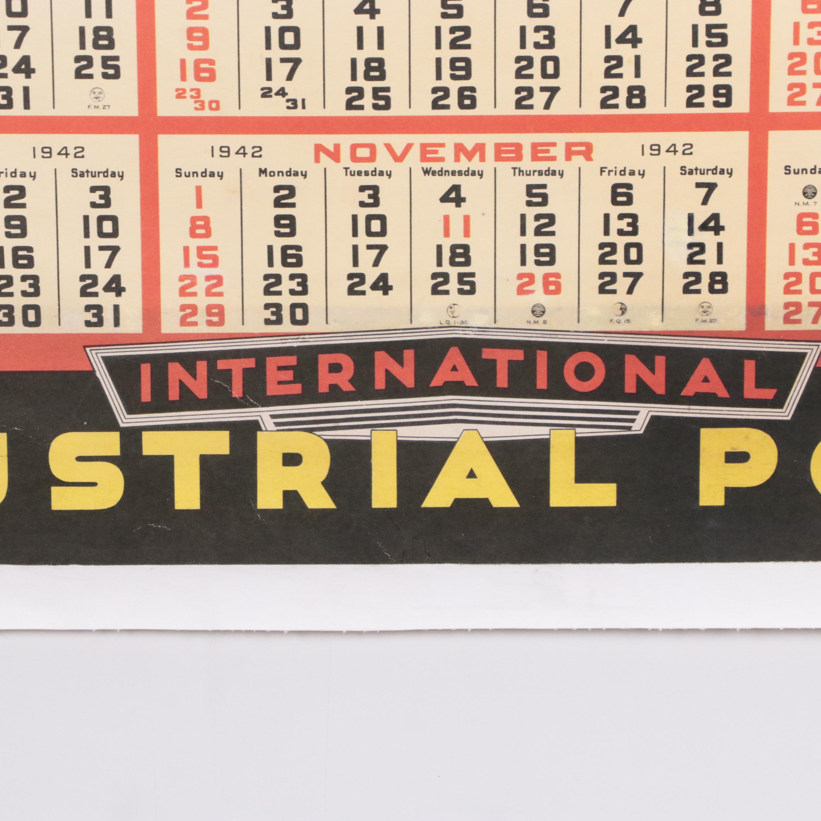 WWII Advertisement Poster and Calendar, 1942