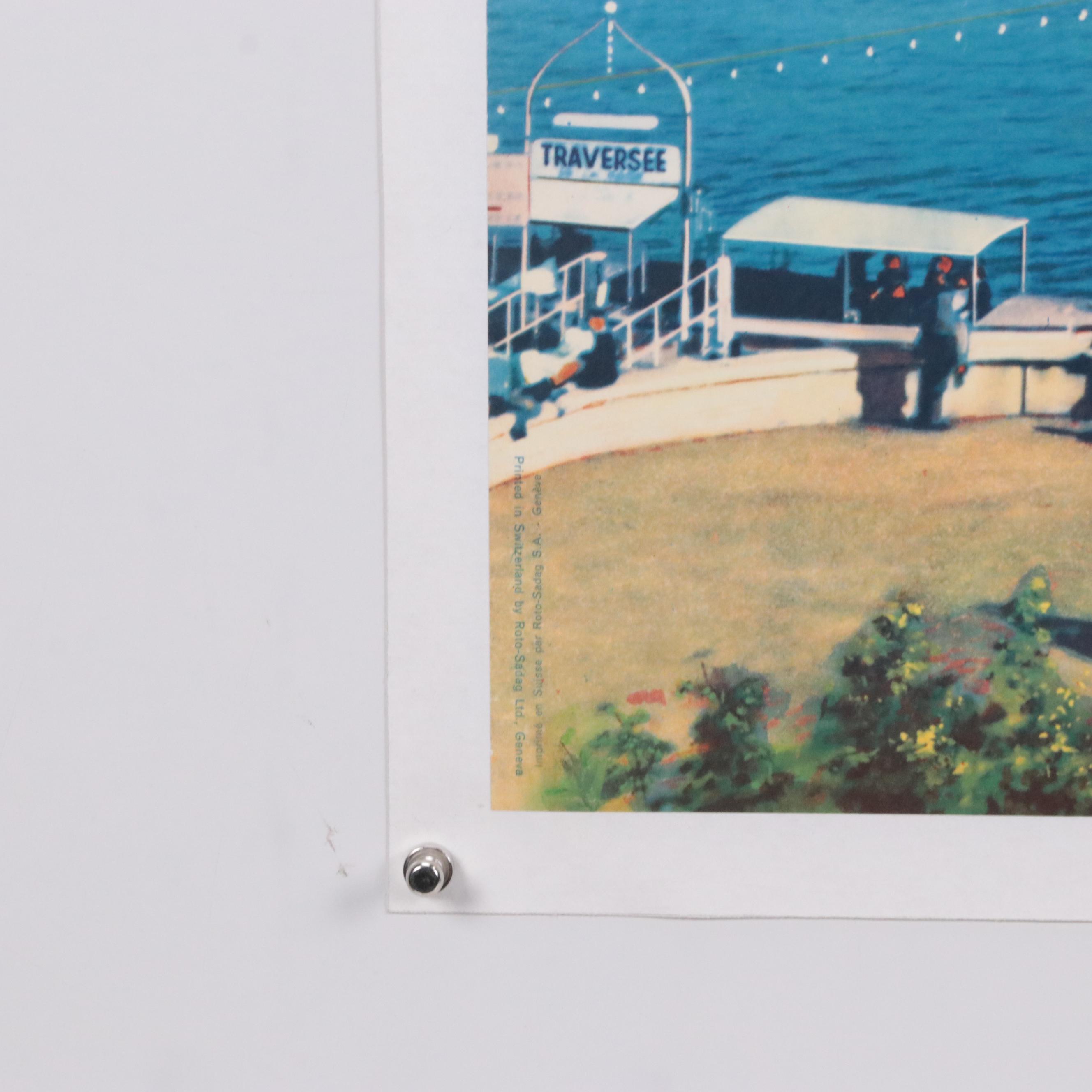 Swiss Tourism Offset Lithograph Poster "Geneva"