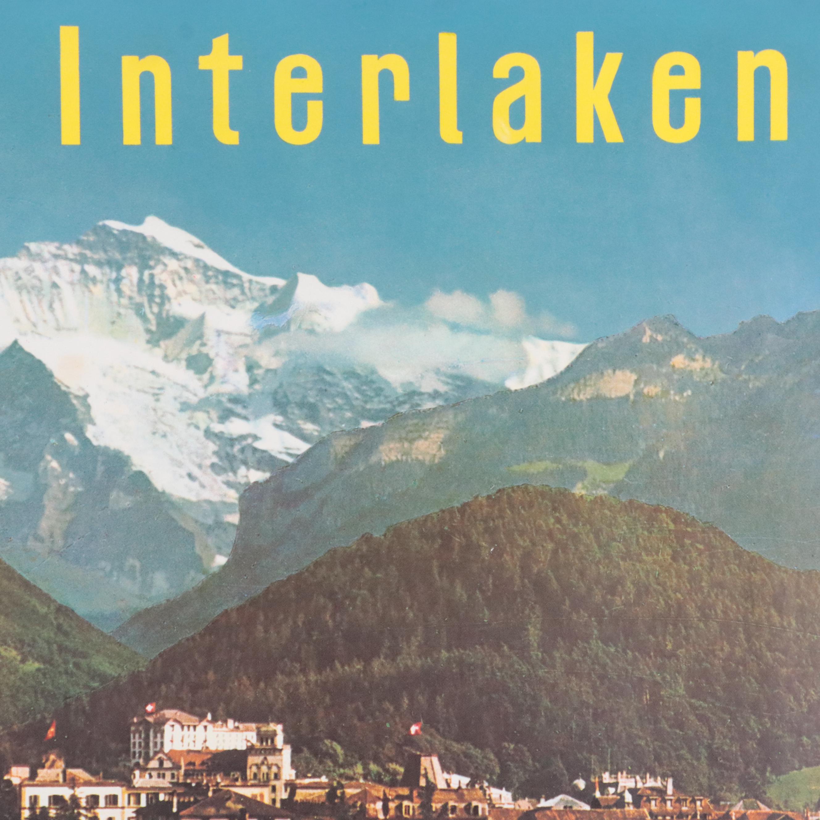Swiss Tourism Poster After H. von Allmen "Interlaken"