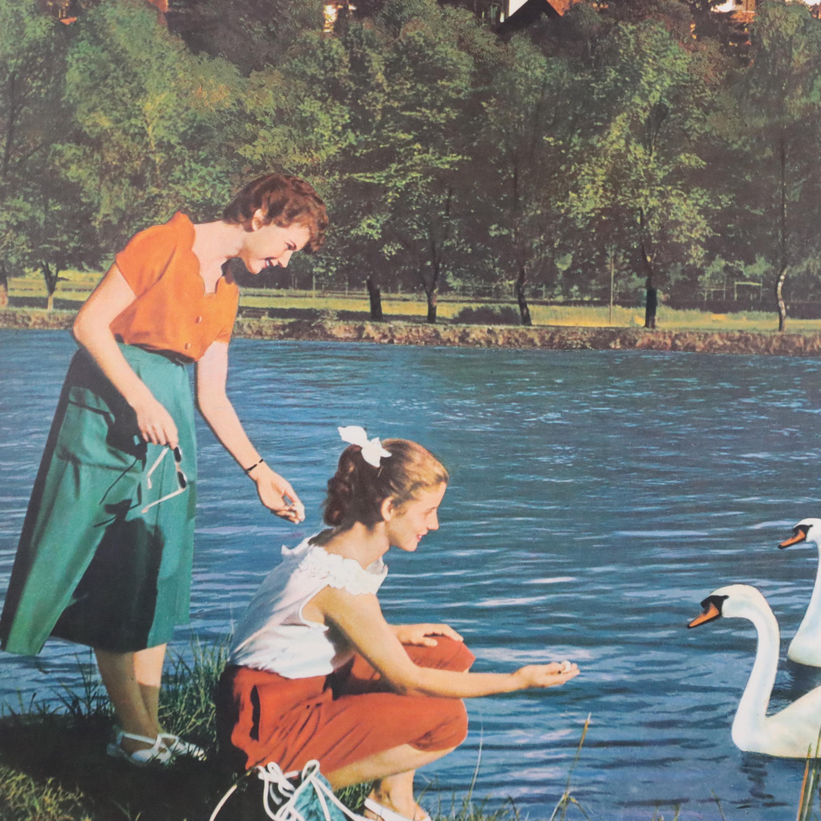 Swiss Tourism Poster After H. von Allmen "Interlaken"