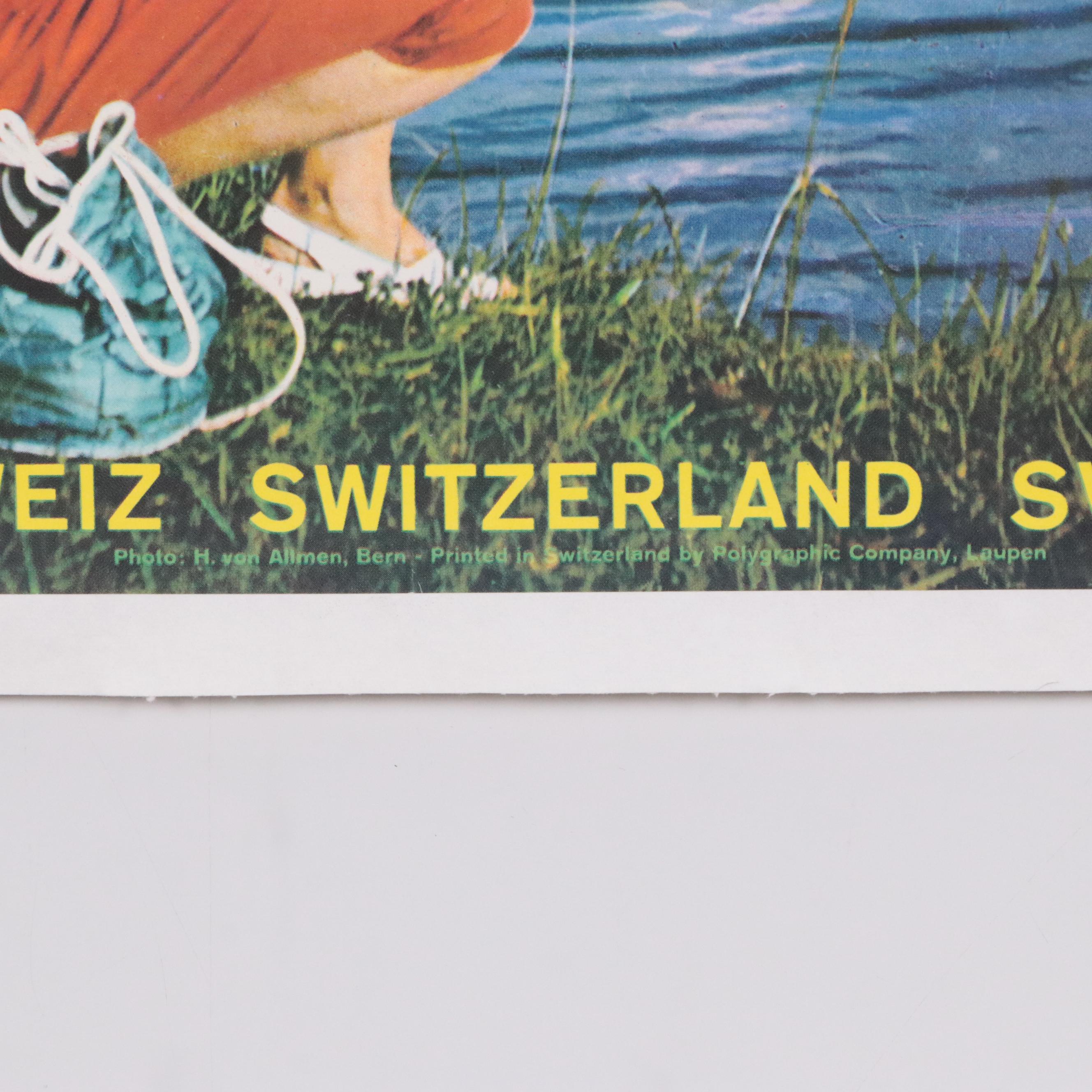 Swiss Tourism Poster After H. von Allmen "Interlaken"