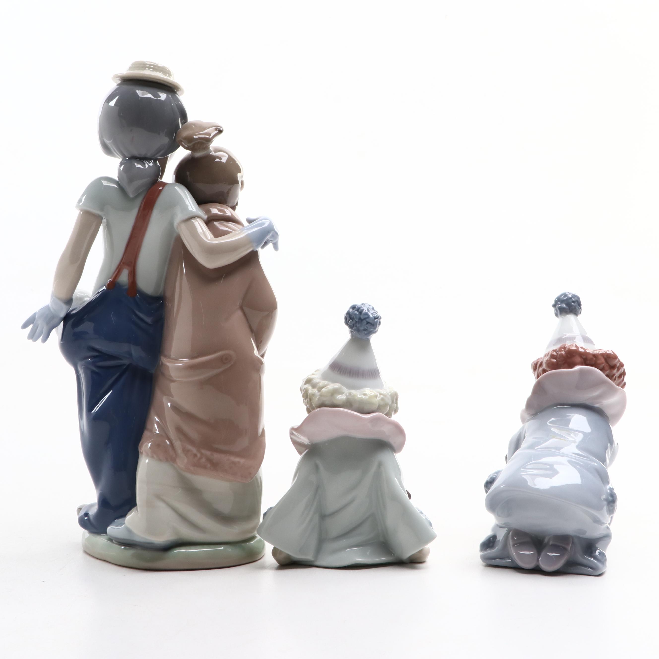 Lladró Porcelain Clown Figurines
