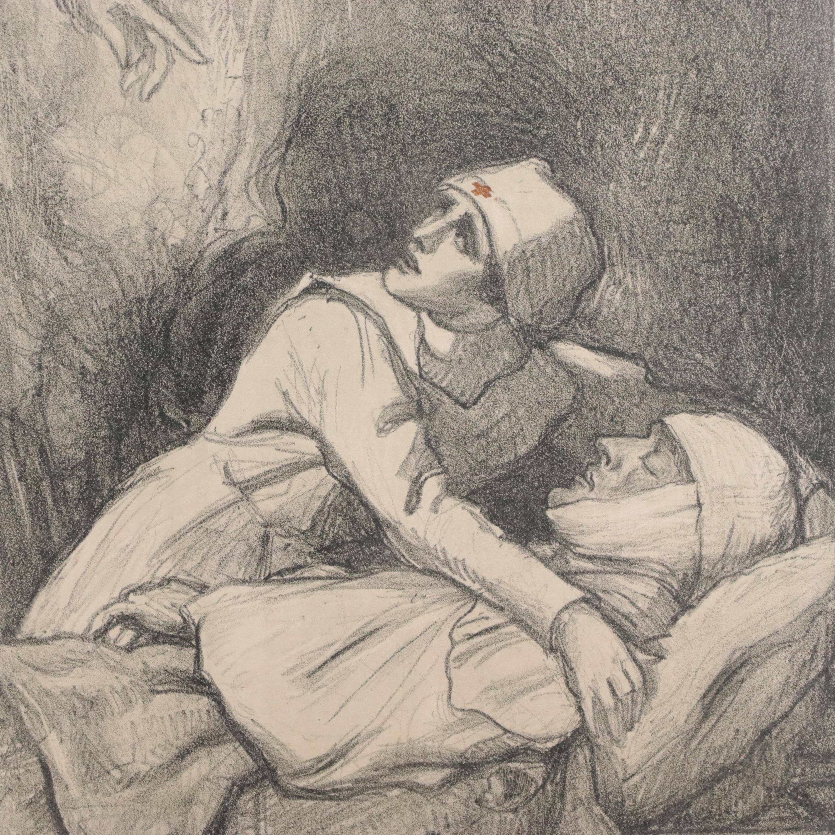 WWI Advertisement Lithograph Poster Designed by Albert Sterner "We Need You"