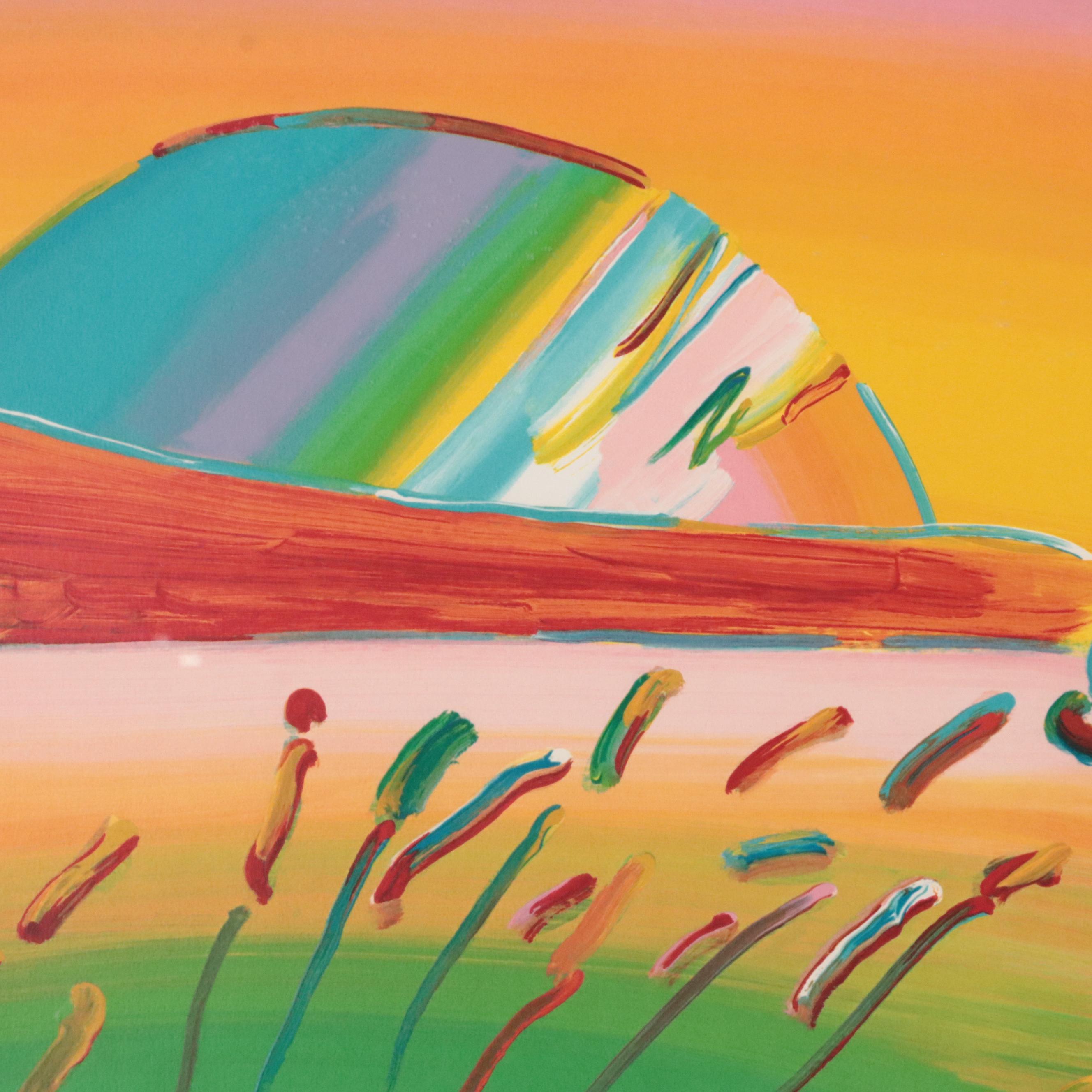 Peter Max Serigraph "Walking in Reeds II," 1992