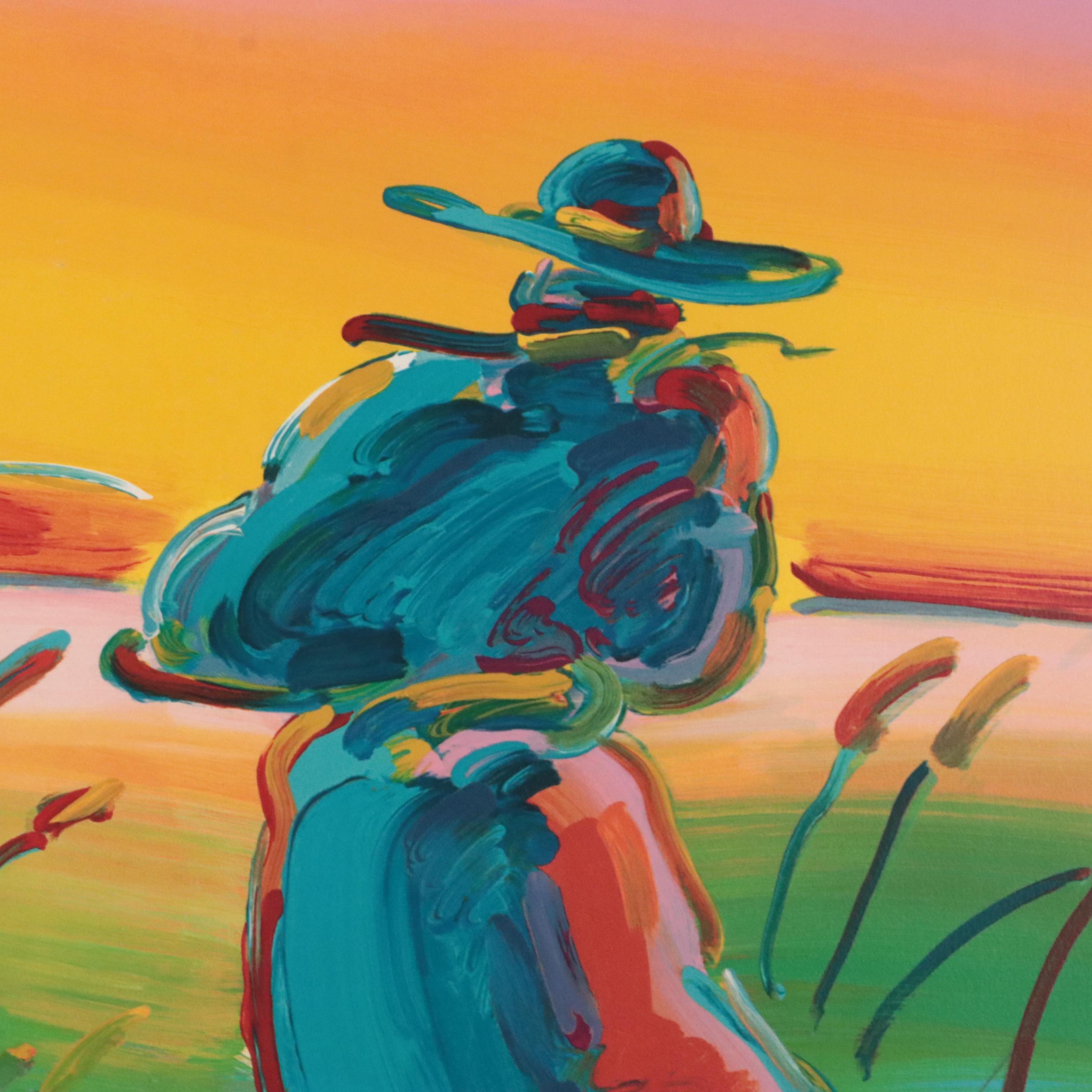 Peter Max Serigraph "Walking in Reeds II," 1992